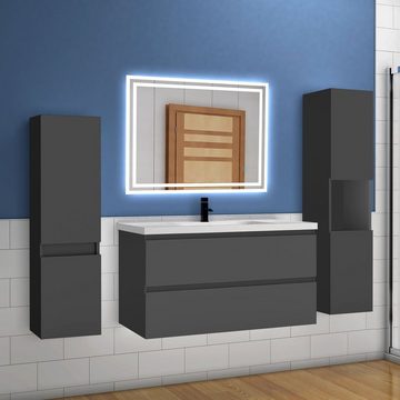 duschspa Waschtisch Badmöbel Set, Beite 50/60/80/100 cm
