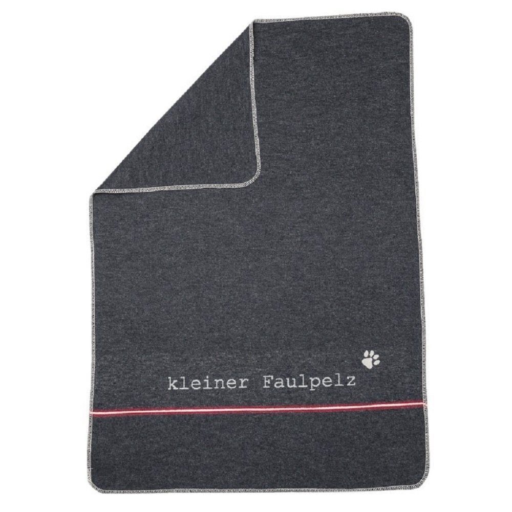 DAVID FUSSENEGGER Tierdecke 'kleiner Faulpelz' 70 x 90 cm Anthrazit