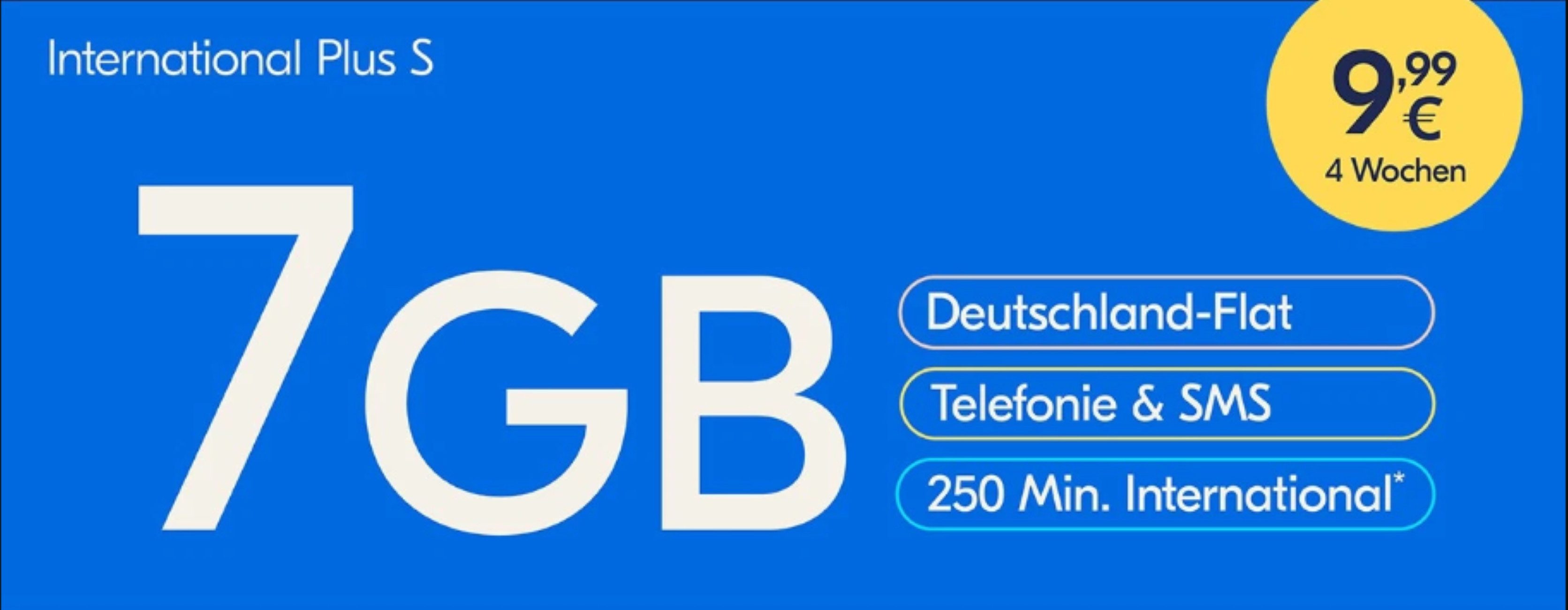 Lyca Mobile International Plus S Prepaid Smartphone Sim Karte ohne Vertrag Prepaidkarte, (7GB High-Speed-Daten)