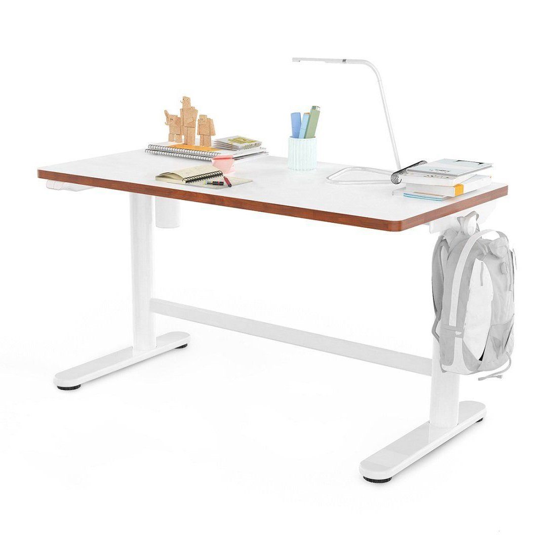 FLEXISPOT Schreibtisch SD1/SD2, Elektrisch höhenverstellbarer  Kinderschreibtisch inkl. Tischplatte, 100×60cm, Rosa, Weiß oder Blau