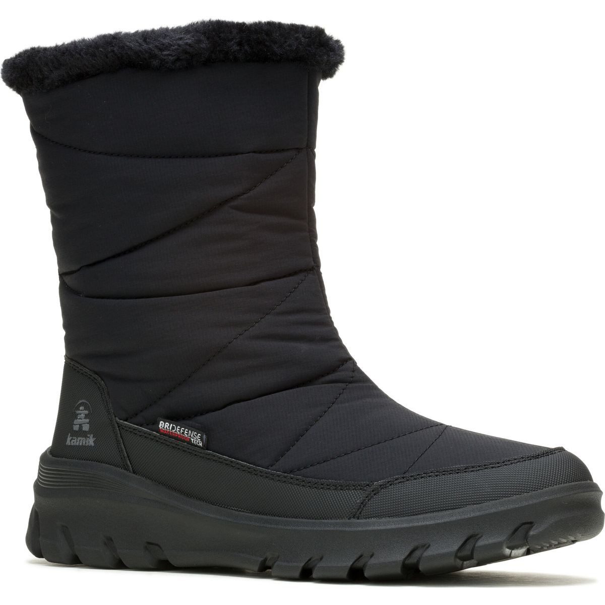 Kamik Snowdon Zip Winterstiefel Wasserdichte Damenstiefel mit Kunstfellkragen und Isolierung für