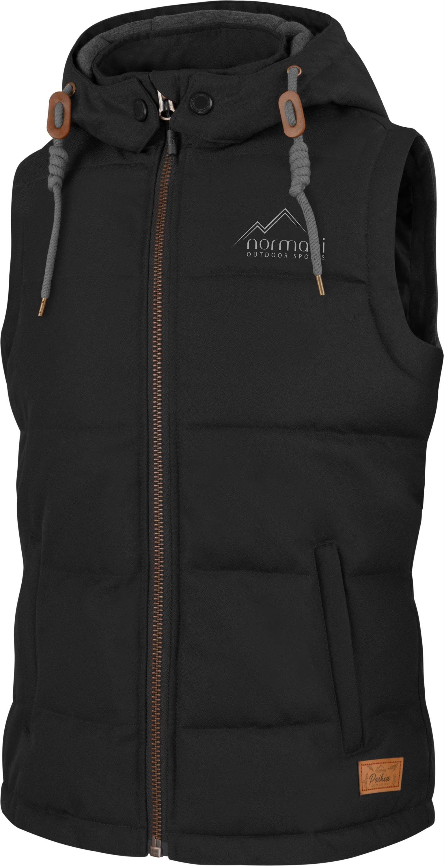 normani Funktionsweste Damen Winter-Steppweste Paihia Winddichte Winterweste mit Kapuze, Stehkragen und Seitentaschen
