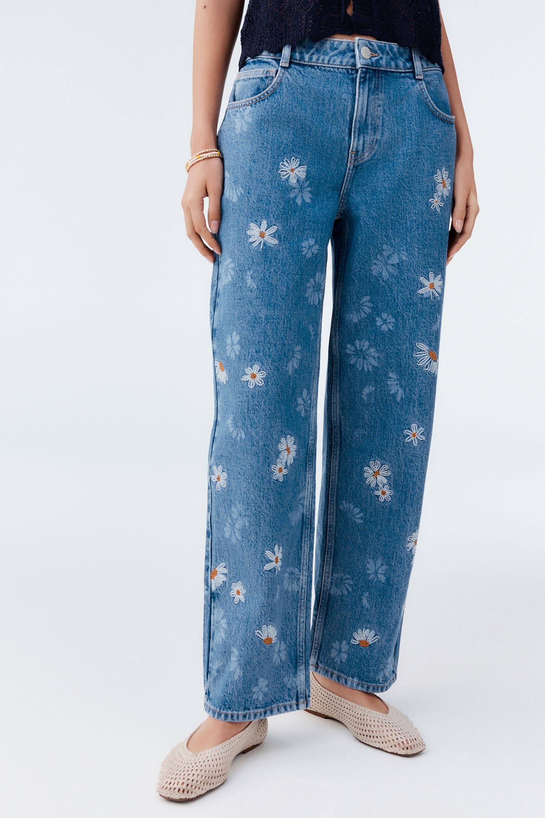Next Weite Jeans Baumwoll-Jeans mit weitem günstig online kaufen