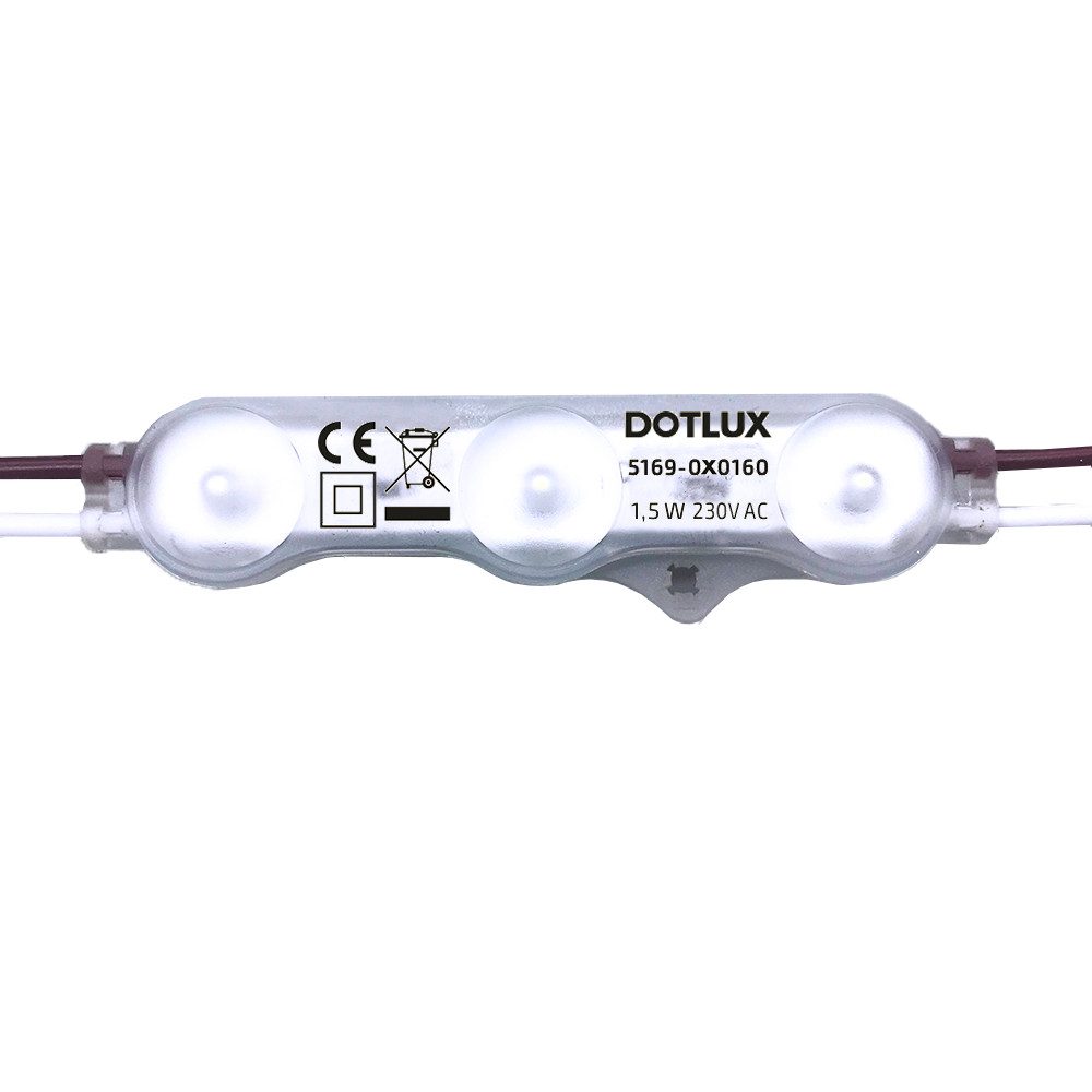 DOTLUX LED Scheinwerfer DOTLUX LED-Modul ACplus 1,5W 160° IP67 3000K 100er Kette