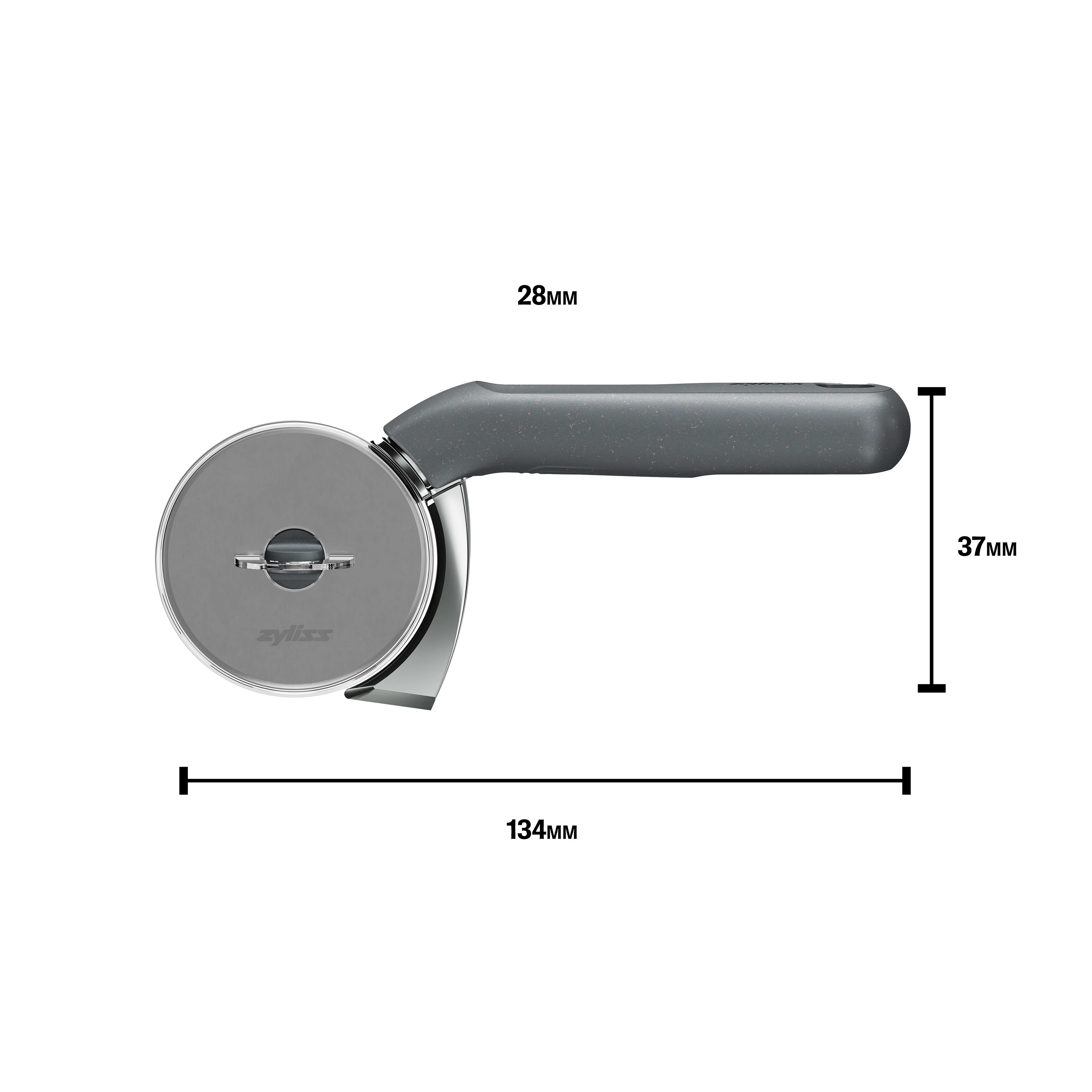 zyliss Pizzaschneider & Kuchenschneider, abnehmbares Schneidrad, ergonomischer Griff