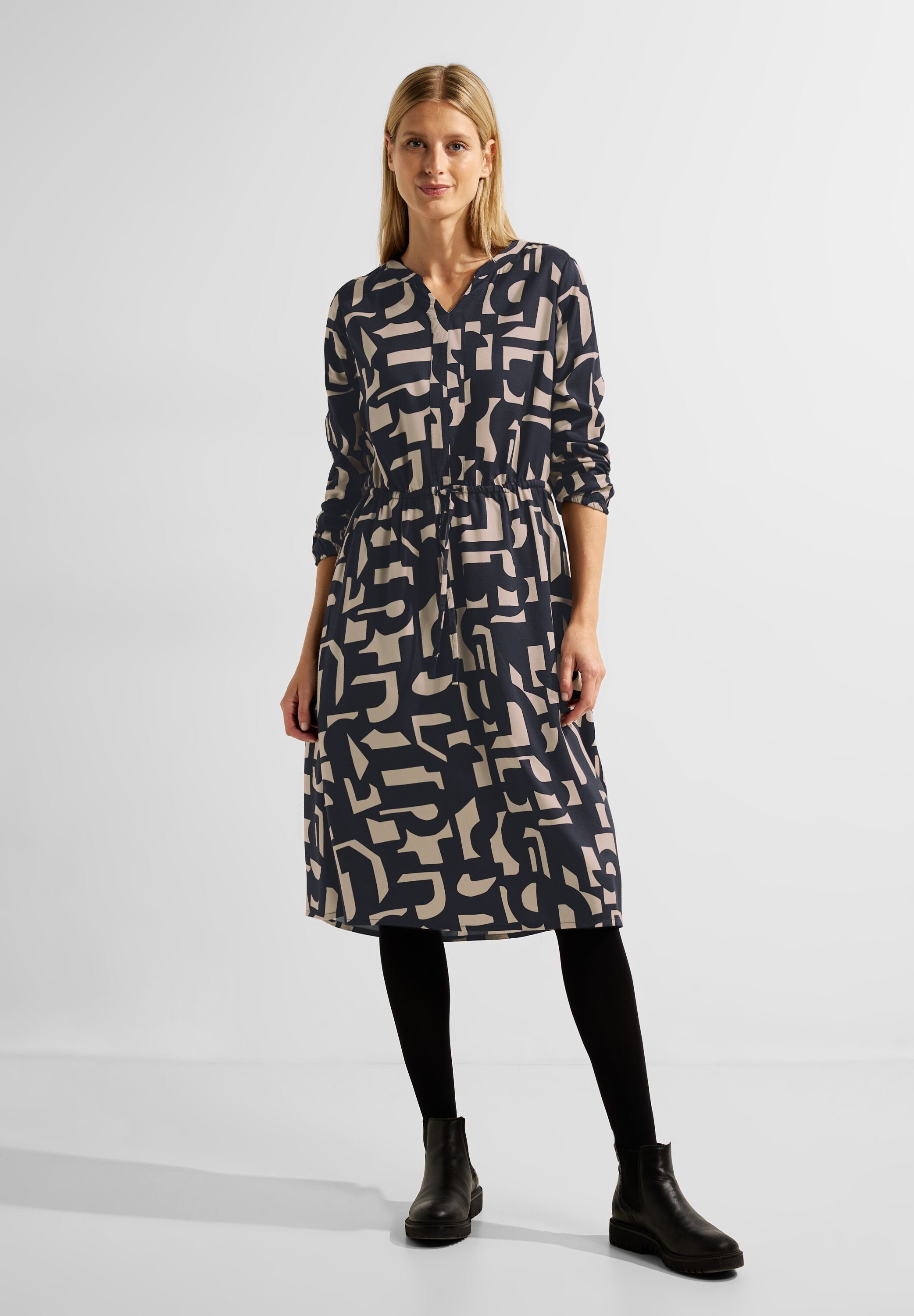 Cecil Damen Sommerkleid Midilänge – ärmellos Mit Geschlitztem Ausschnitt & Volants