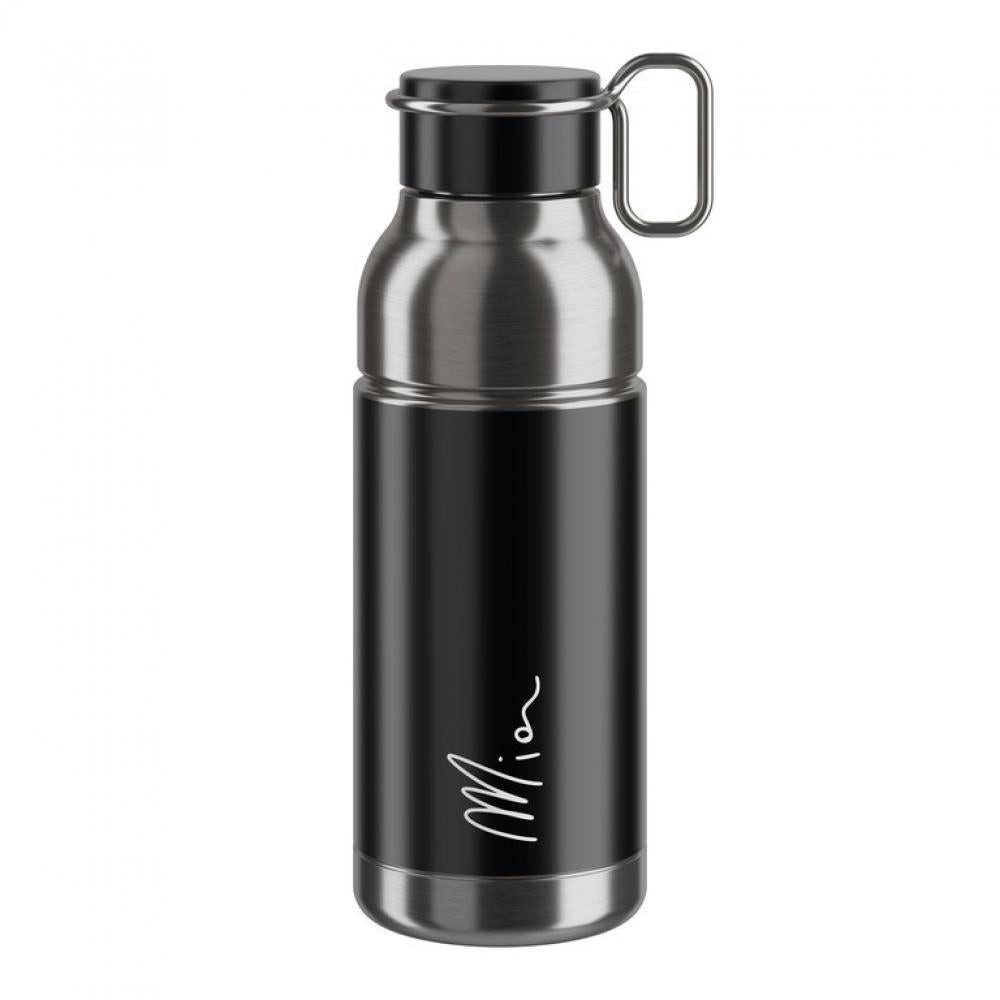 Trinkflasche Elite Trinkflasche Mia 650 ml schwarz silber Edelstahl