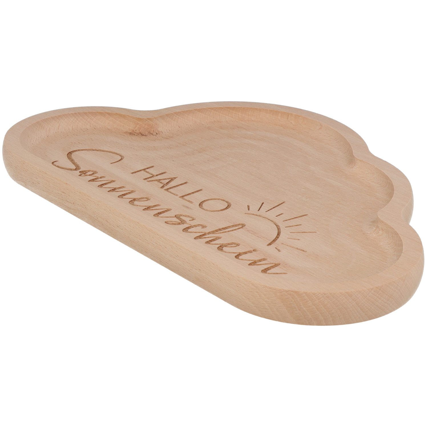 Spruchreif® Frühstücksbrett Frühstücksbrettchen Wolkenform, Holzbrettchen, Geschenkidee Kinder