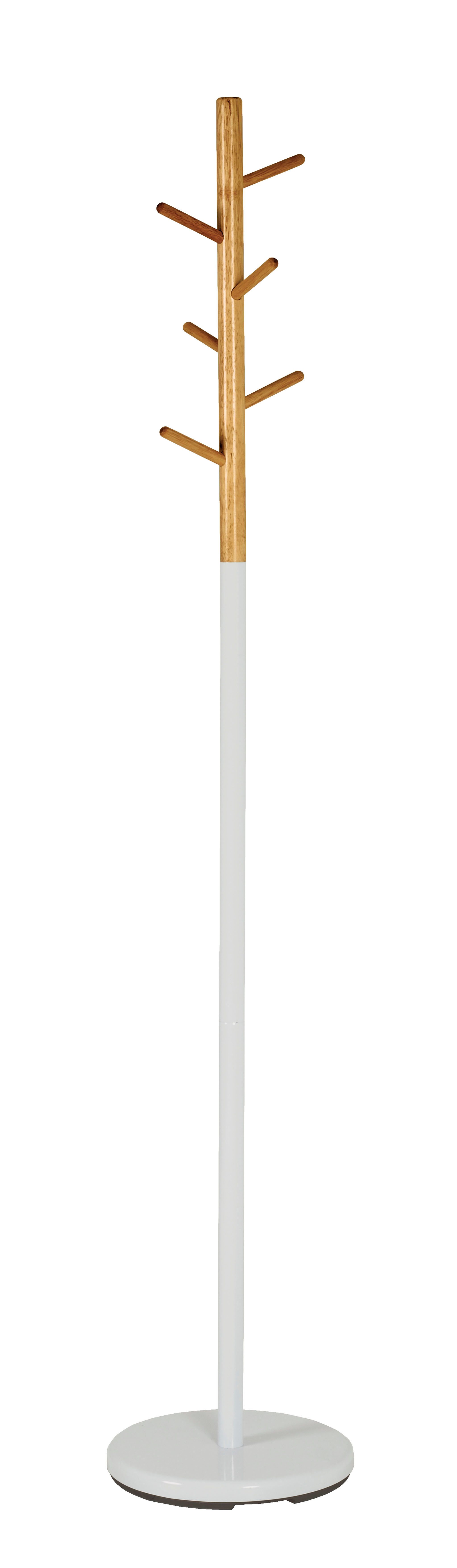 HAKU Garderobenständer Kleiderständer, Standgarderobe, rund - aus Massivholz Braun - Ø/H 30/173 cm