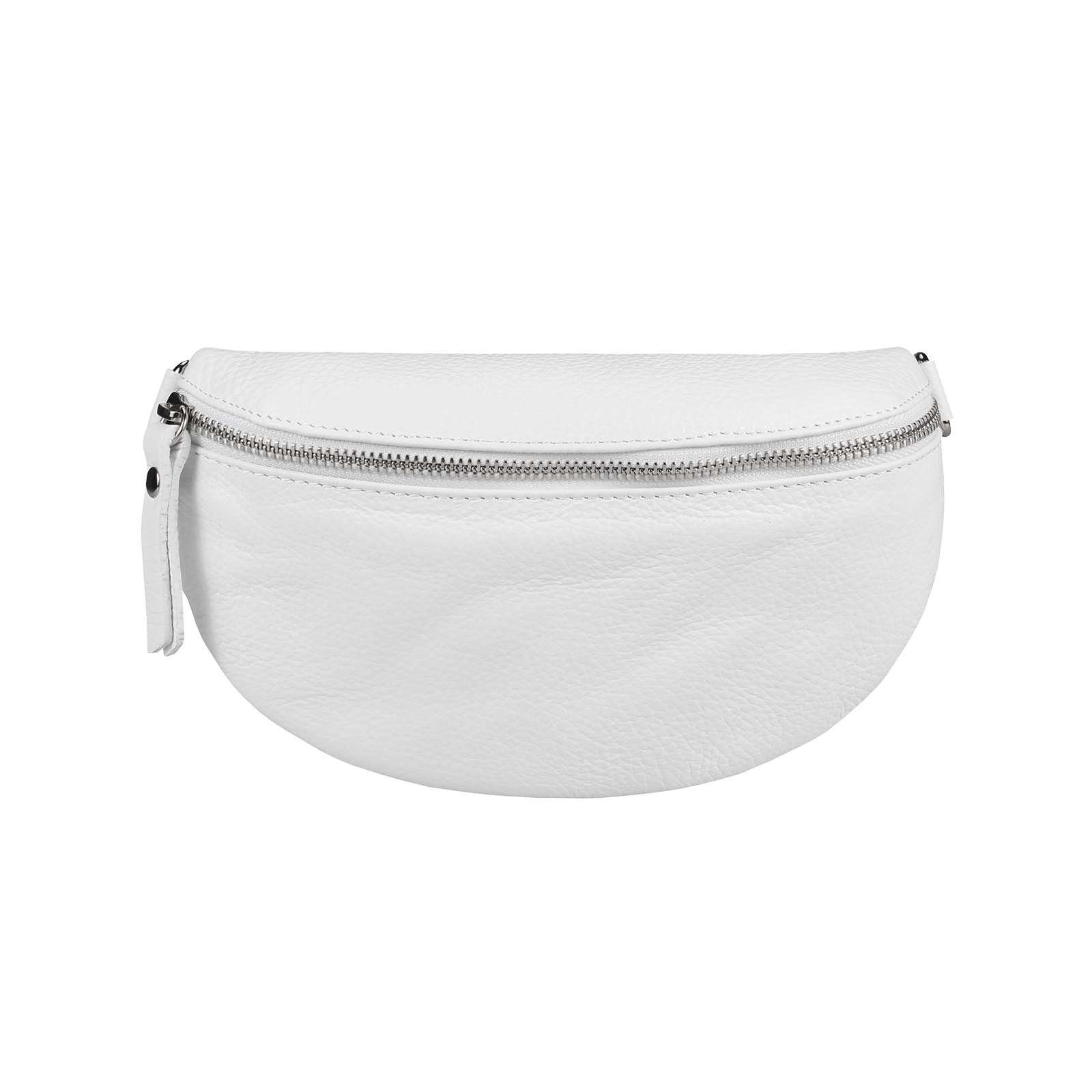 ITALYSHOP24 Bauchtasche Damen Leder Gürteltasche Hüfttasche CrossBody Handytasche, als Schultertasche, CrossOver, Umhängetasche tragbar