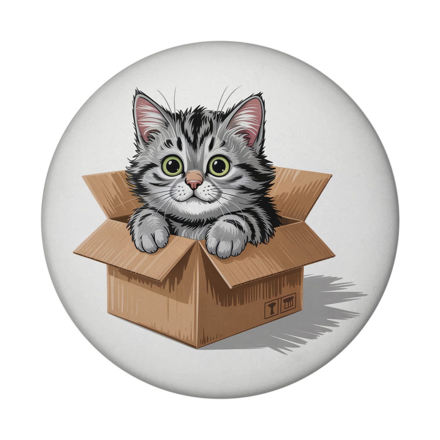 speecheese Magnet Katze im Karton Magnet mit Flaschenöffner für Katzenfans von speecheese