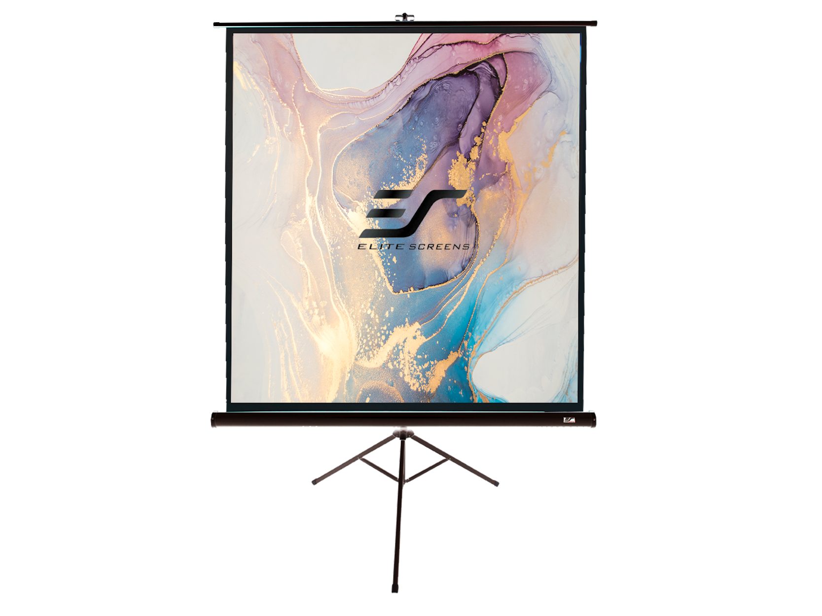 ELITE SCREENS TRIPOD - MOBILE STATIV PROJEKTIONSLEINWAND Faltrahmenleinwand (Schwarz / 1:1 / 127 x 127-MaxWhite)