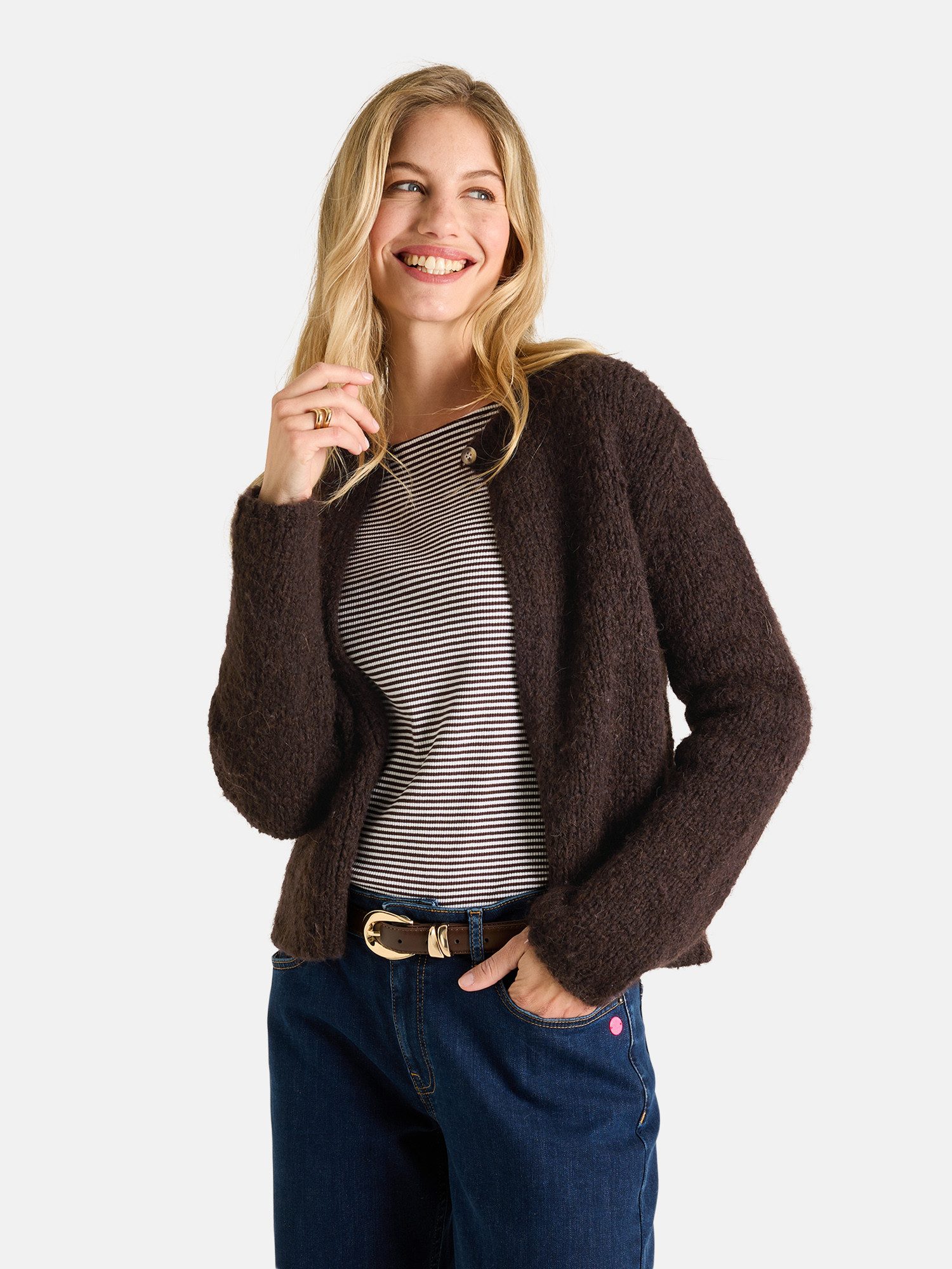 Lieblingsstück Strickjacke KianaL im Materialmix mit Alpaka-Anteil