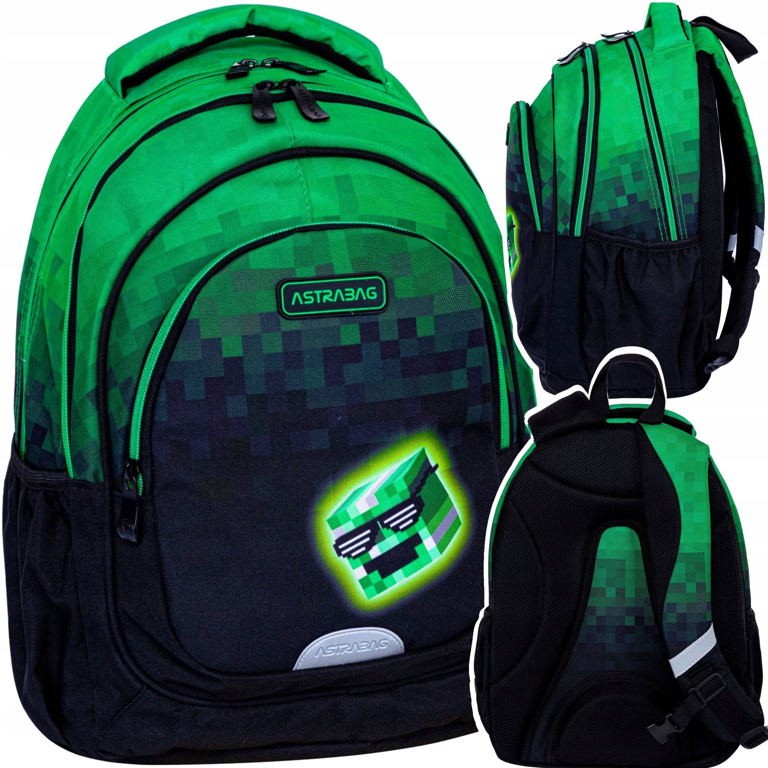 Festivalartikel Schulrucksack Schulrucksack Jungen Minecraft Pixel wasserdicht reflektierend 20L