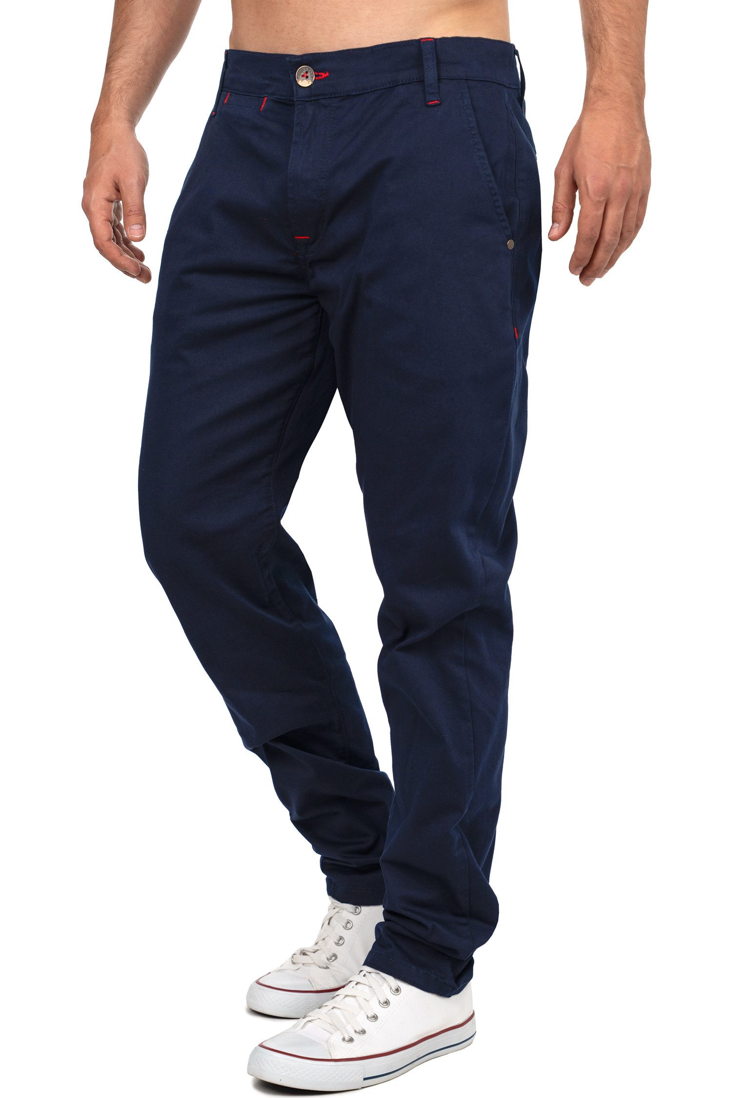 Cipo & Baxx Stoffhose Herren Regular Fit Hose Mid Waist BA-CD842 Label-Applikation