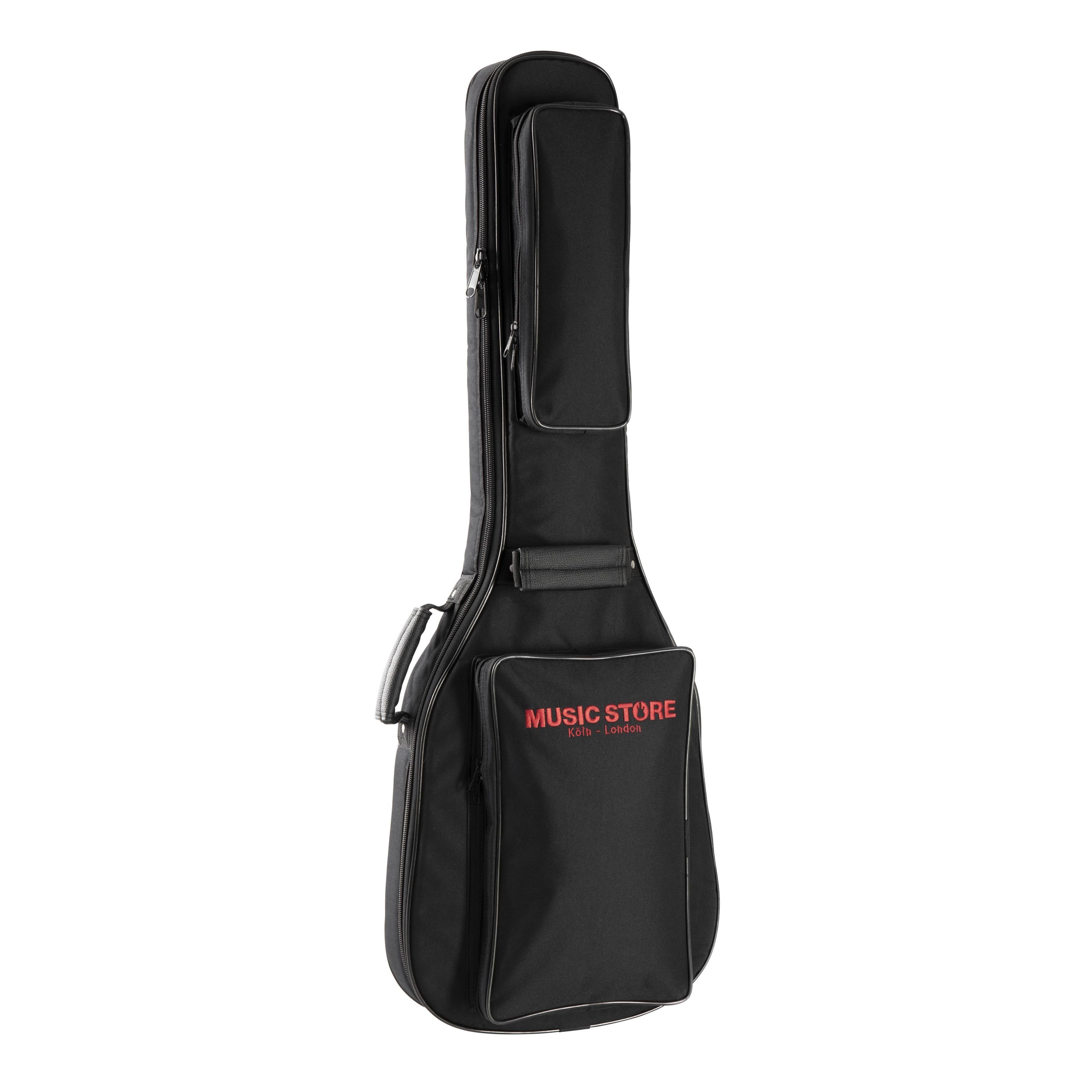 MUSIC STORE Gitarrentasche (Deluxe Gigbag Wasserabweisende Nylon-Tasche 20mm Polsterung Zubehörfächer für Elektrische Gitarre, Gitarrenkoffer und Gitarrentaschen, E-Gitarren Tasche), Gigbag, wasserabweisende Nylon-Tasche, Elektrische Gitarre