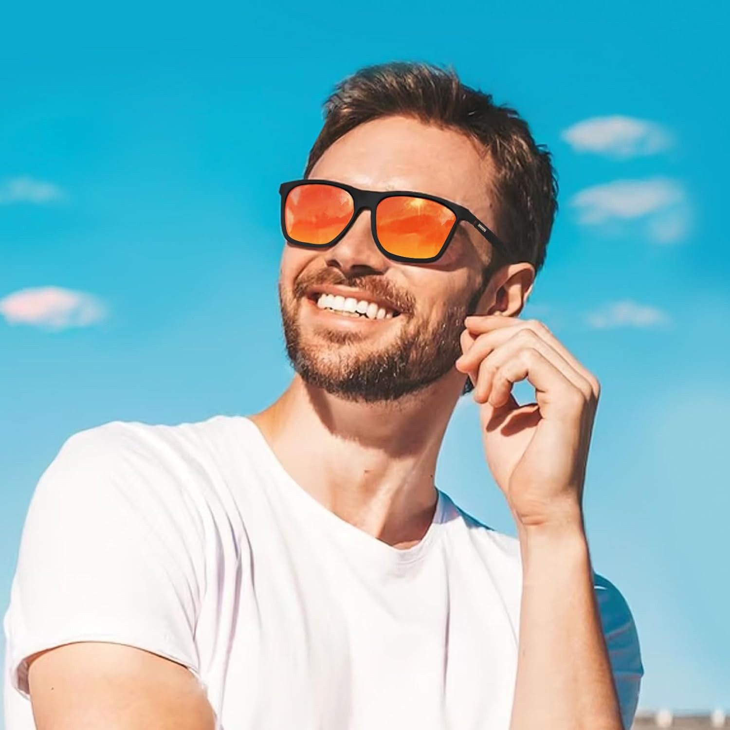 MODFU Sonnenbrille Pilotenbrille Polarisiert Leicht Quadrat günstig online kaufen