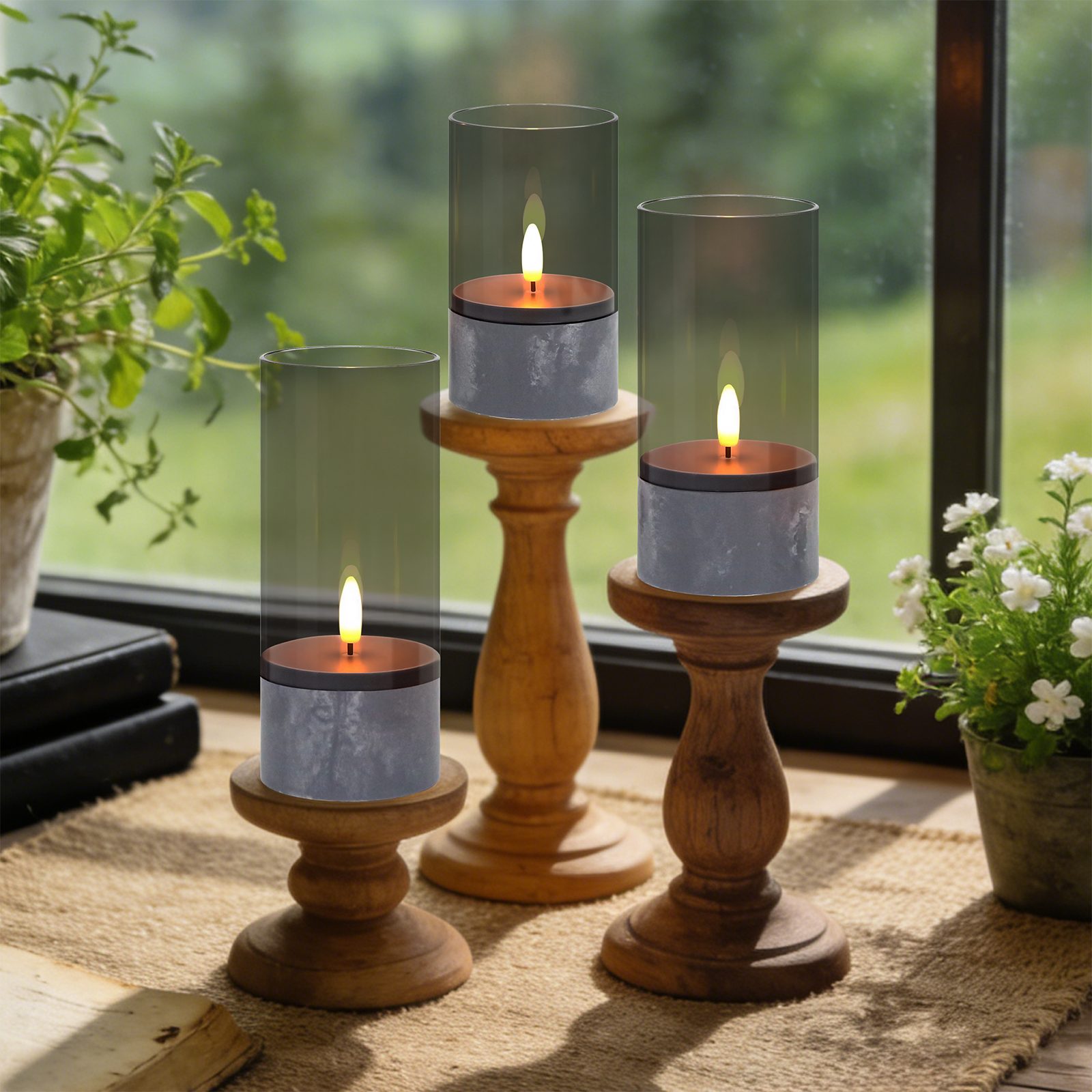 kisidus LED-Kerze Flammenlose LED Kerzen (realistische flackernde Kerzen 3D günstig online kaufen