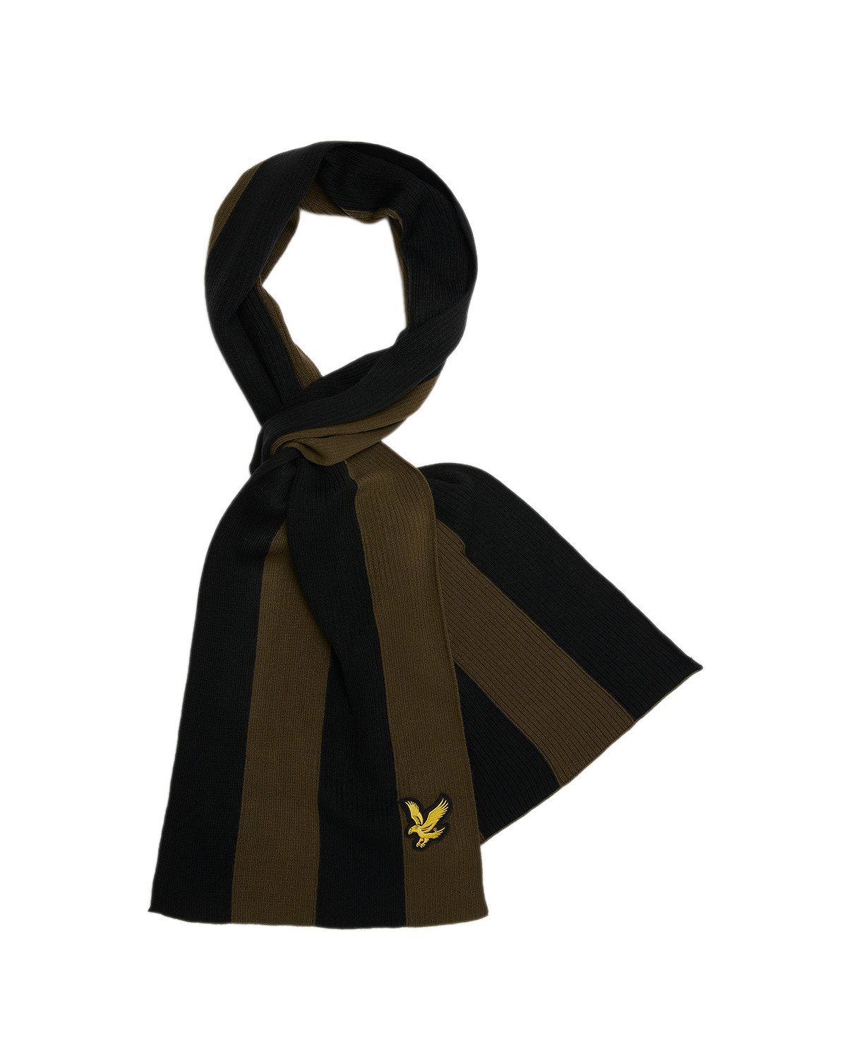 Lyle & Scott Strickschal Warmer Zweifarbiger Mit Streifen