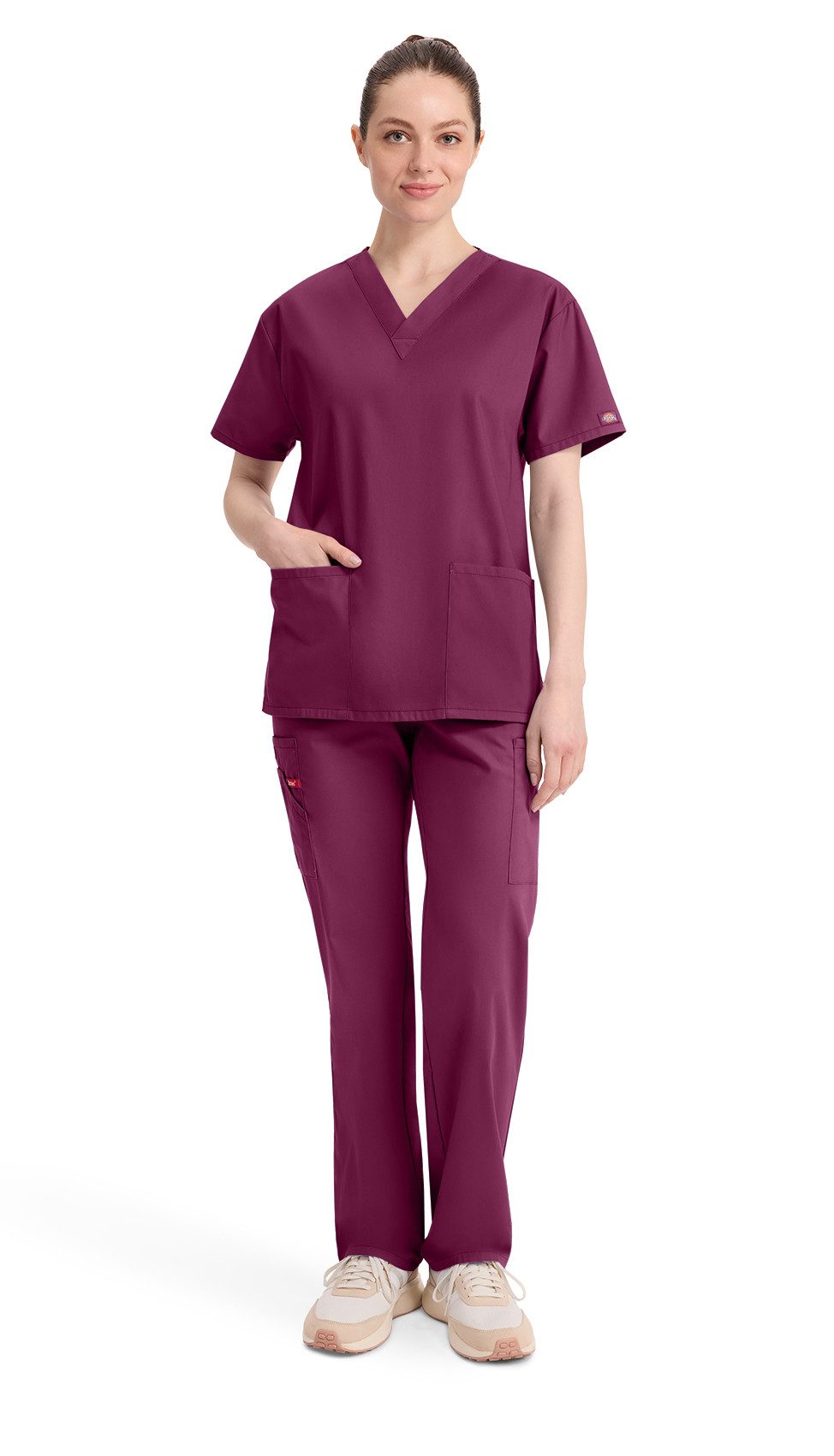 Dickies Funktionsbluse Unisex EDS Schlupfhemd V-Neck, Every Day Scrubs Kasack mit 2 aufgesetzten Taschen