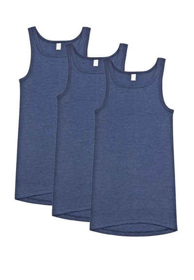 Ammann Unterhemd 3er Pack Jeans Feinripp (Spar-Set, 3-St) Unterhemd / Tanktop - Baumwolle - Im sportlich-klassischem Schnitt
