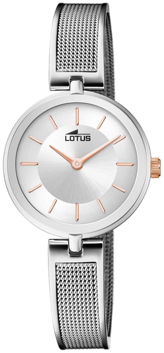 Lotus Quarzuhr LOTUS Damen Uhr Fashion 18597/1, (Analoguhr), Damen Armbanduhr rund, Edelstahlarmband silber