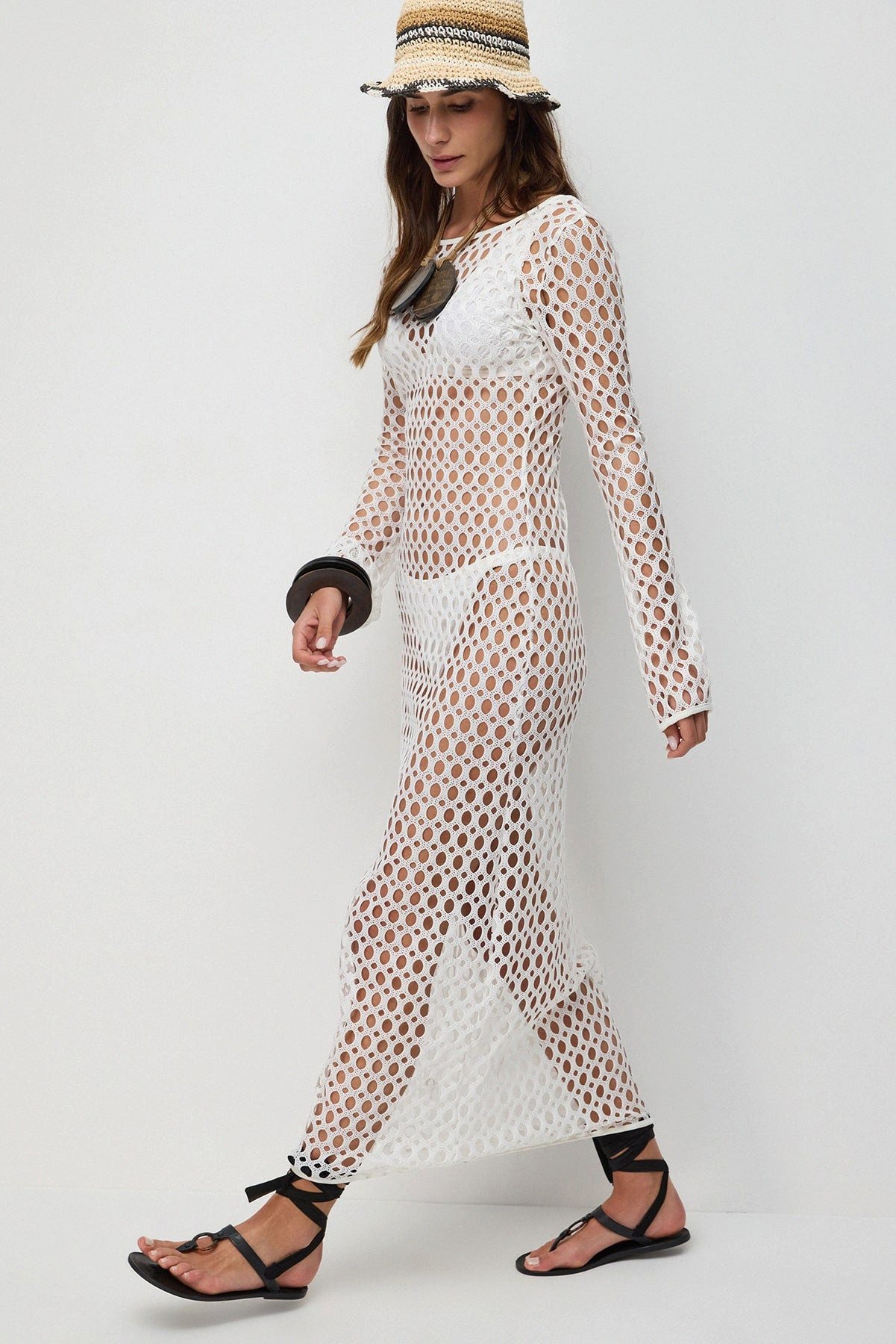 No Matter What Midikleid Langes Netzkleid