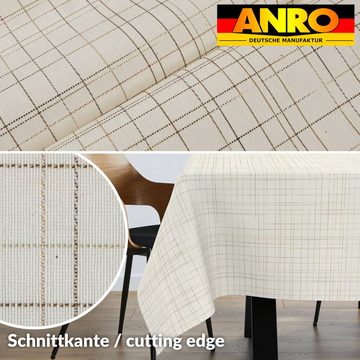 ANRO Tischdecke mit feiner Veredelung und Beschichtung Tischwäsche Stoff-Tischdecke, Premium TEFLON und 2-Fache Acryl Beschichtung