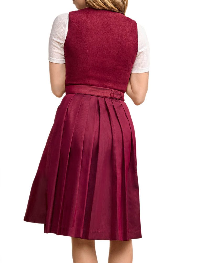 Krüger Madl Dirndl Dirndl Evi 60cm Länge bordeaux
