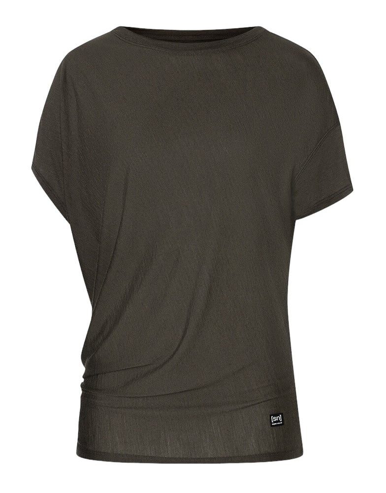 SUPER.NATURAL T-Shirt Sport-/Freizeitshirt Yoga Loose Tee Oak braungrün Dam günstig online kaufen