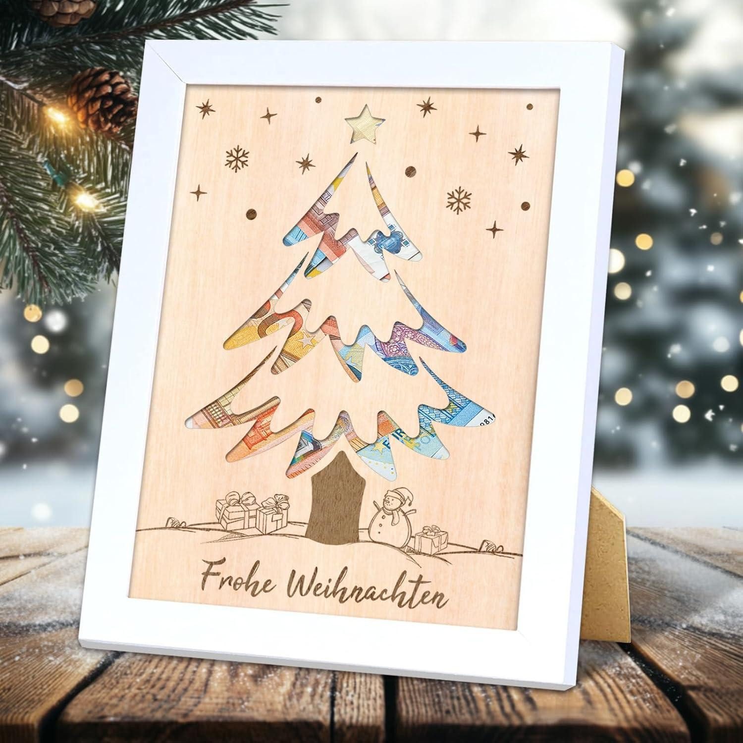 LuxusKollektion Bilderrahmen Geldgeschenk Bilderrahmen Verpackung Weihnachtsbaum Weihnachten