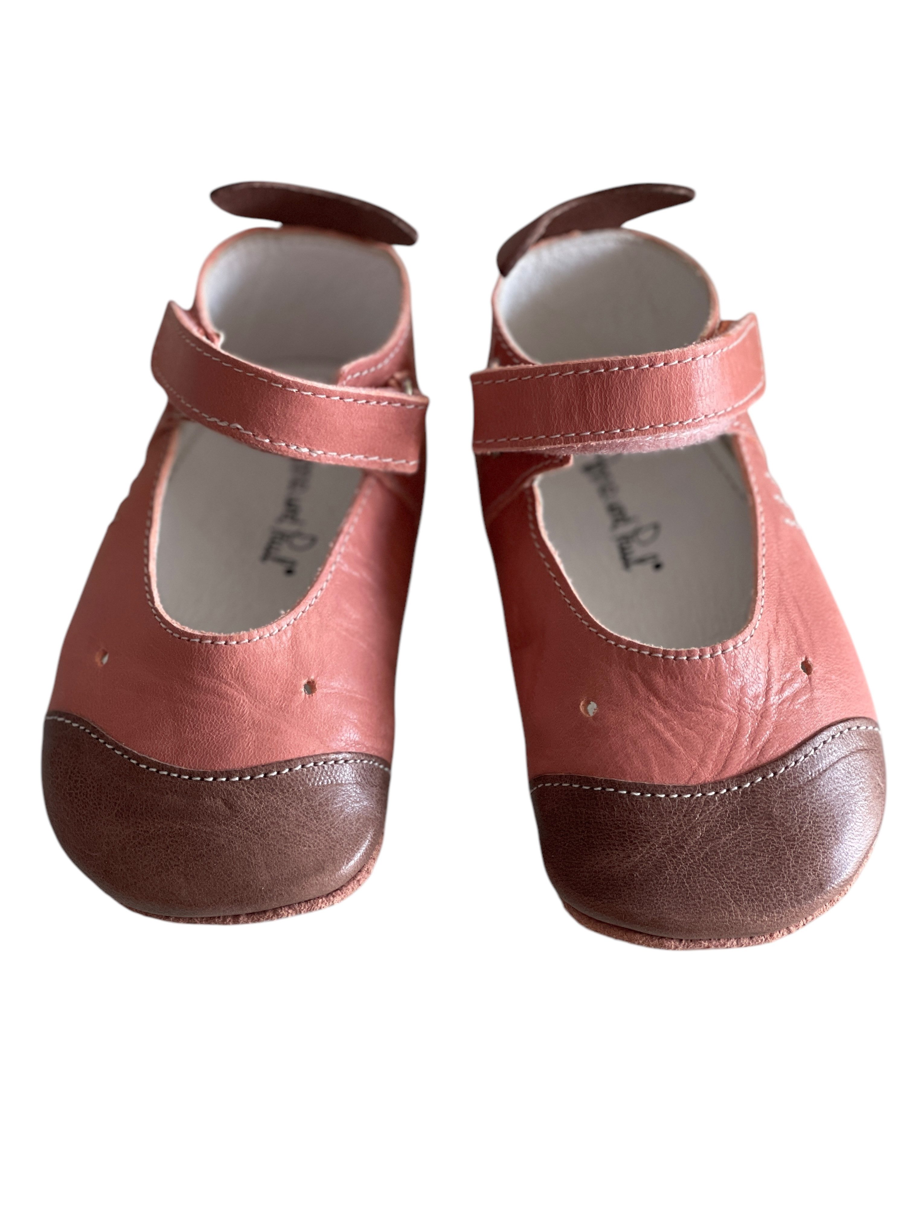 Anna und Paul Sharky Krabbelschuh (2-tlg) Krabbelschuhe – Altrosa – Rutschfest & Bequem für Babys