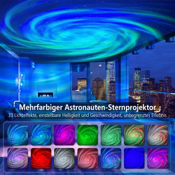 Powerwill LED-Sternenhimmel LED Nachtlicht Astronauten Sternenhimmel Projektor Nachttischlampe, LED, Schlafzimmer Deckenprojektion Lampe, Dimmbar, Timer, Farbwechsel, Automatik-Abschaltung