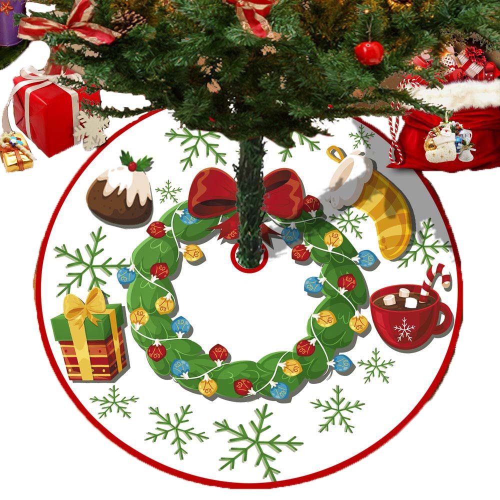 Coonoor Weihnachtsbaumdecke Baumteppich Weihnachten WeihnachtsdekoBaumrock Rund