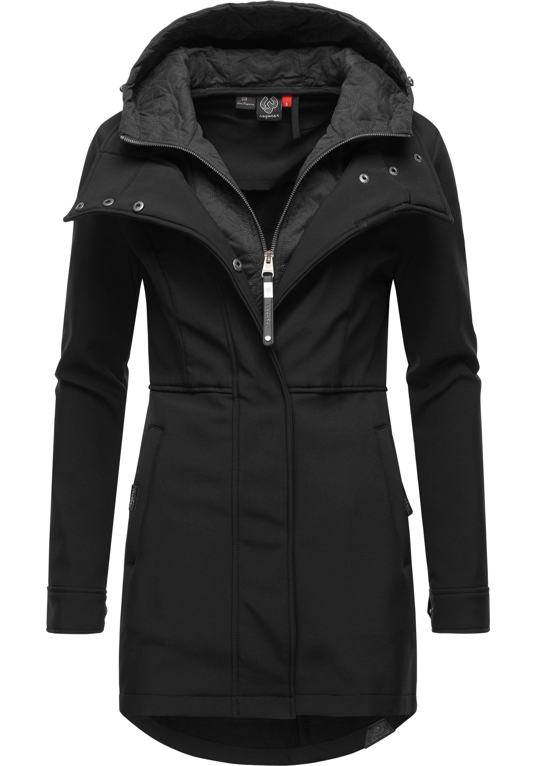 Ragwear Softshellmantel Ybela sportliche, gefütterte Outdoorjacke mit Kapuz günstig online kaufen