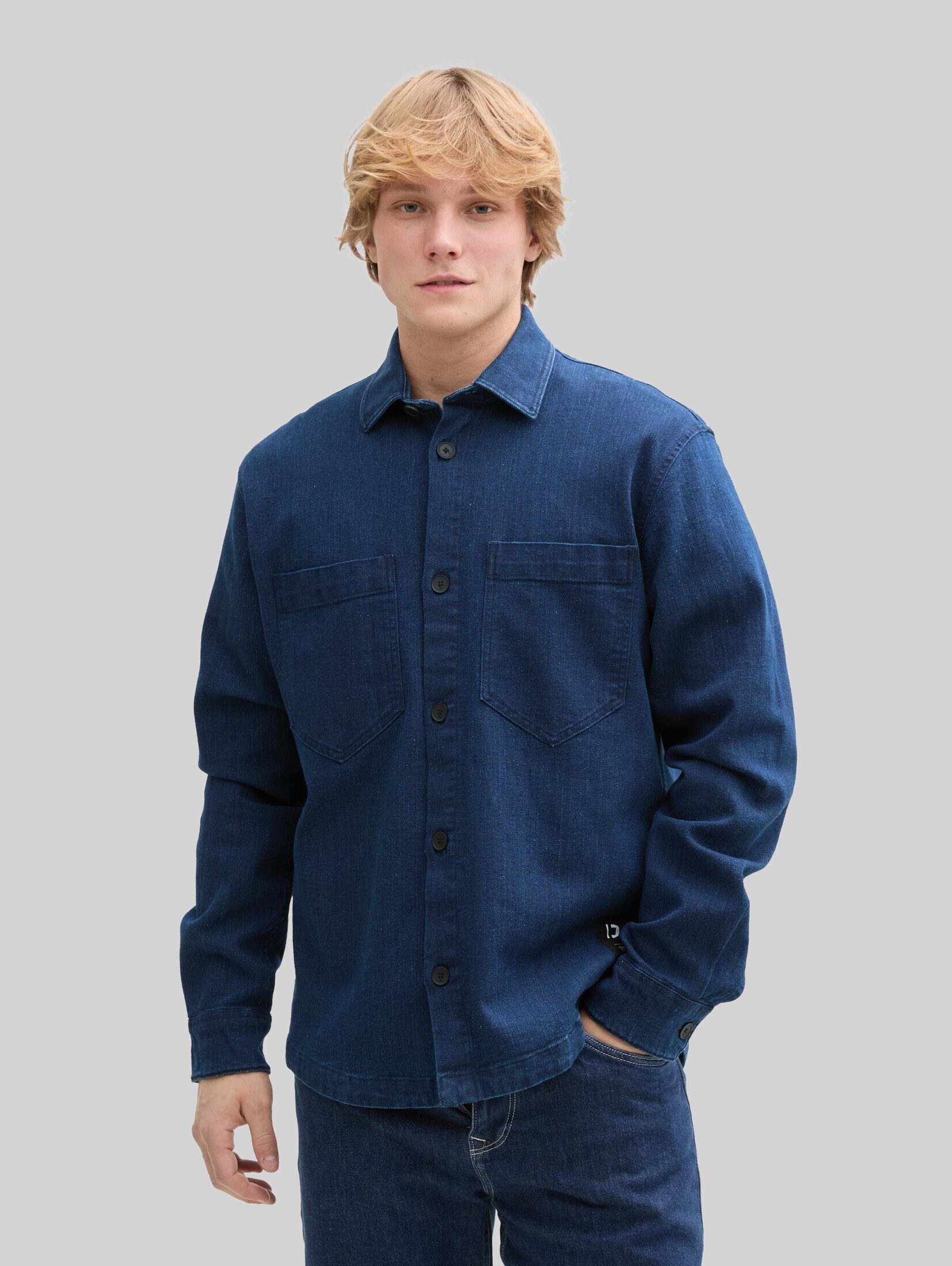 TOM TAILOR Denim Langarmhemd Blusen & Shirts Overshirt aus Jeans-Stoff