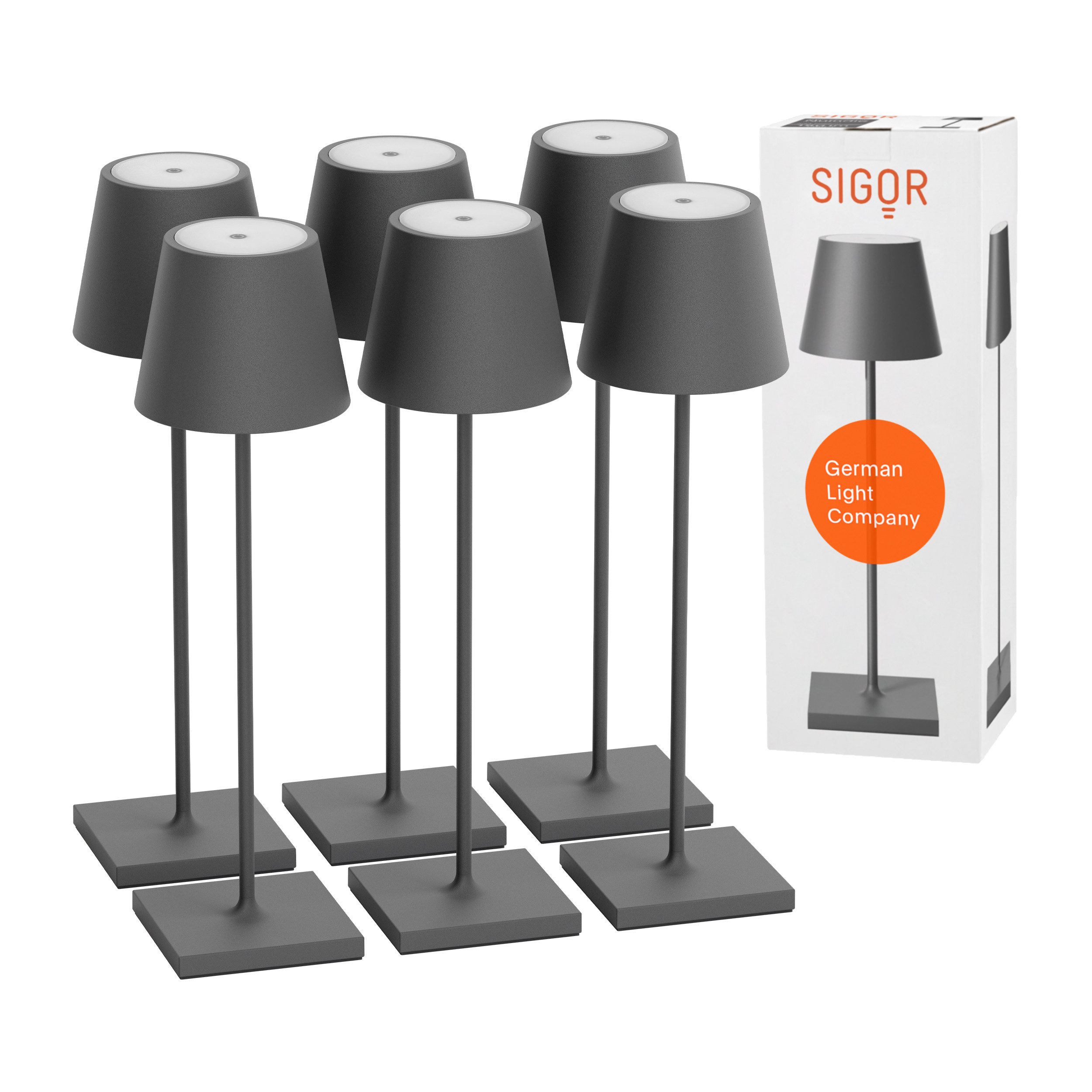 SIGOR LED Tischleuchte, Dimmbar, LED fest integriert, 2.700 + 2.200 K