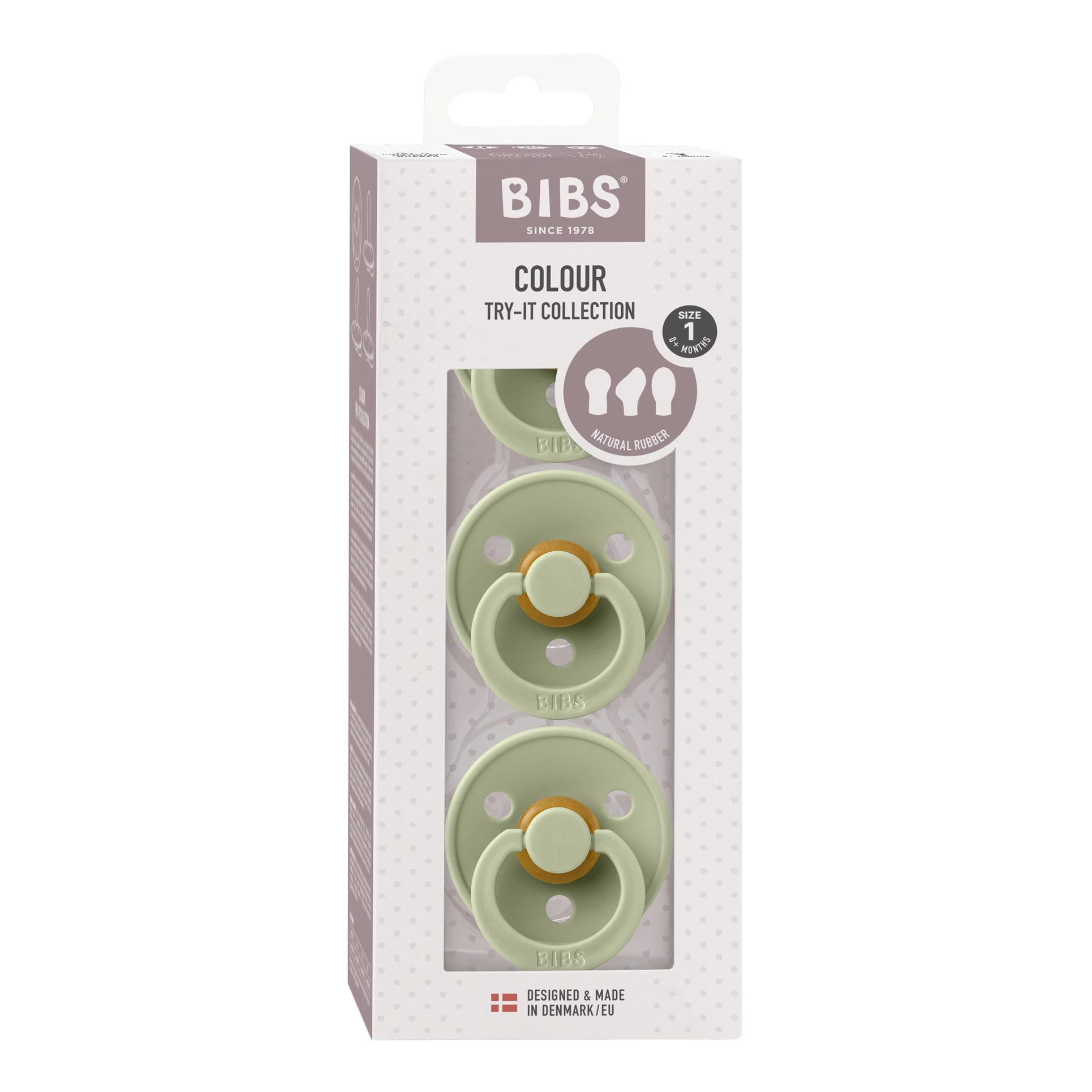 BIBS Schnuller Bibs Schnuller Try-it Collection 3er Set Gr. 1 0-6 Monate Sage