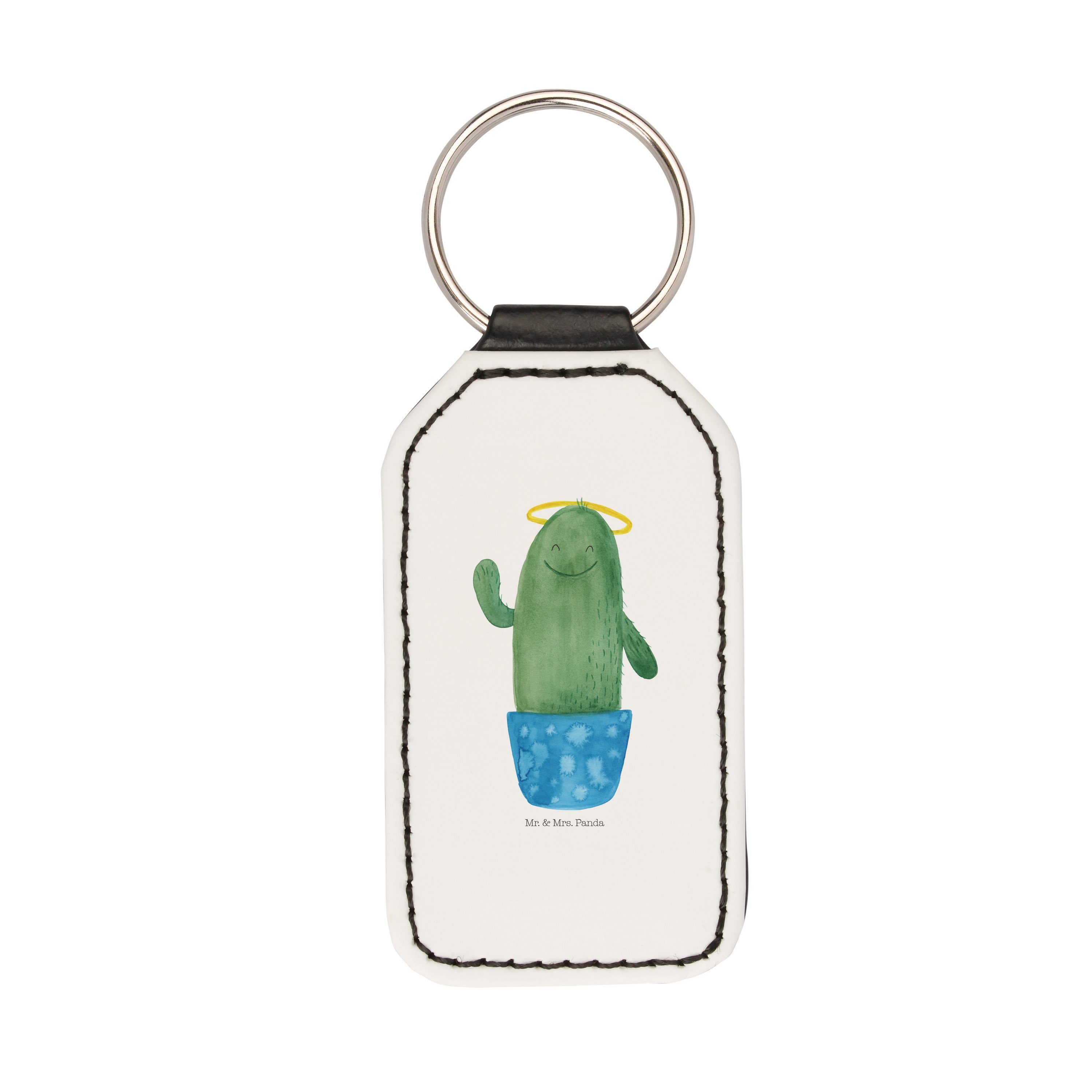 Schwester, Panda & - Geschenk, Mr. Mrs. Schlüsselanhänger (1-tlg) Anhänger, Schlüsselanhäng Weiß Kaktus Heilig -
