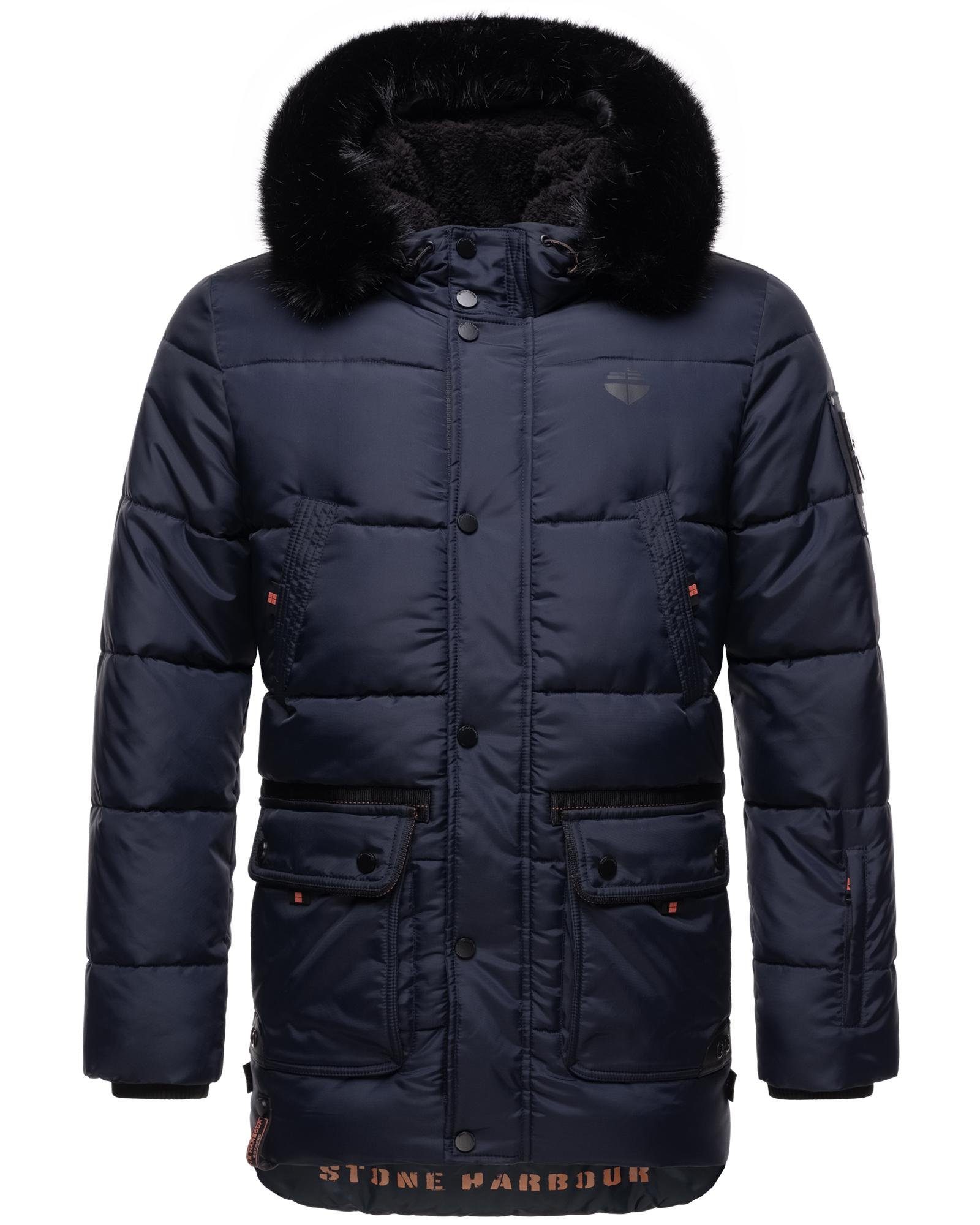 Stone Harbour Steppjacke Mironoo stylische Outdoorjacke mit großer Kapuze
