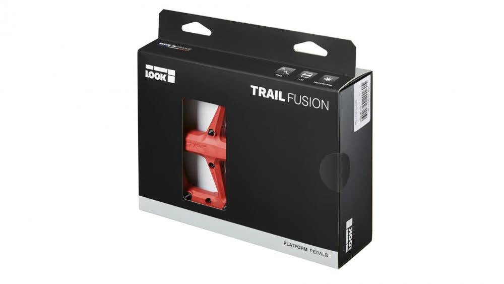 Look Plattformpedale Look Trail Fusion Plattformpedale rot, Composite-Pedalkörper & Chromol
