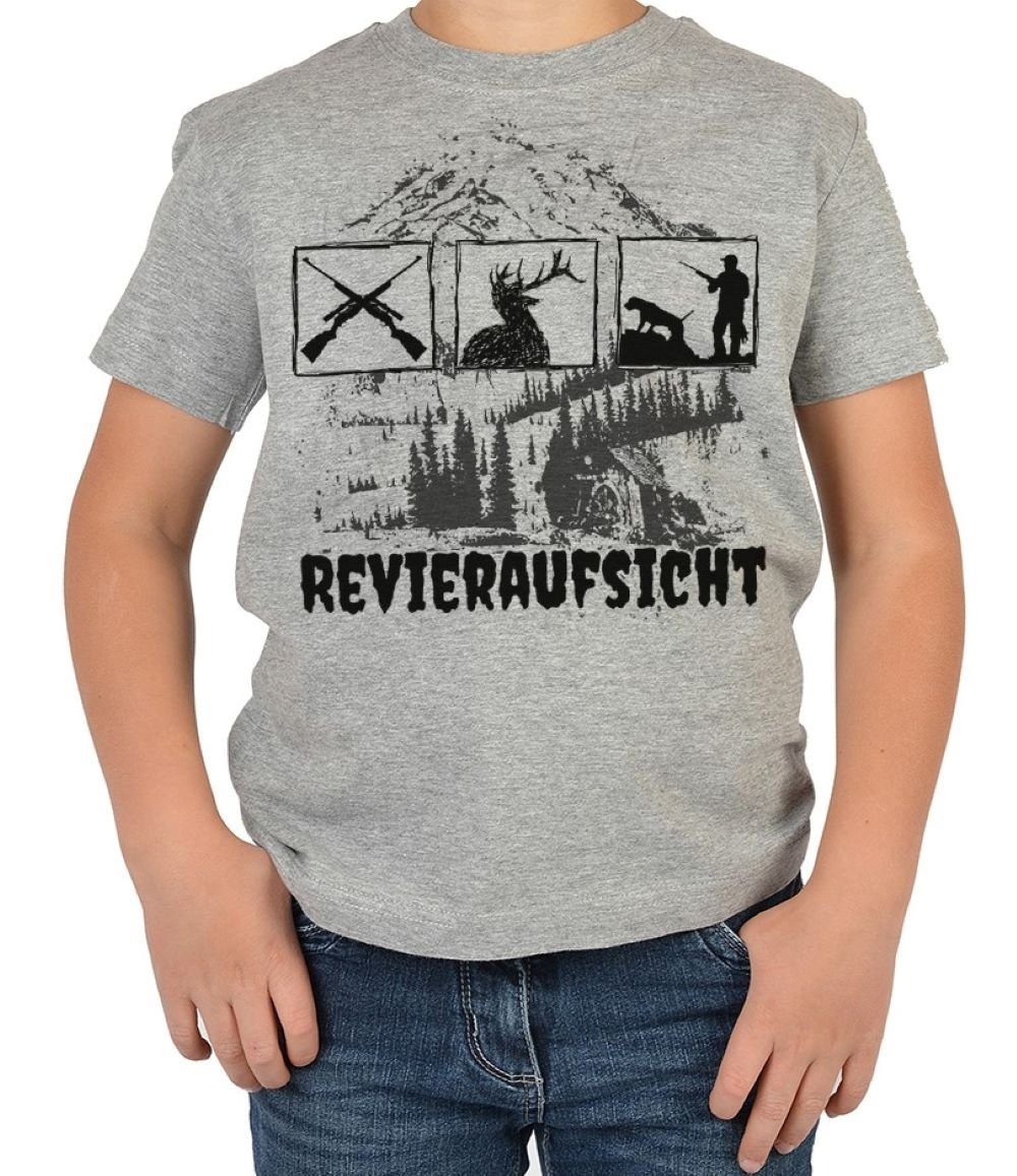 - Jäger Tini Hirsch Shirt : T-Shirt Revieraufsicht Jagdmotiv Kinder Shirts Kind