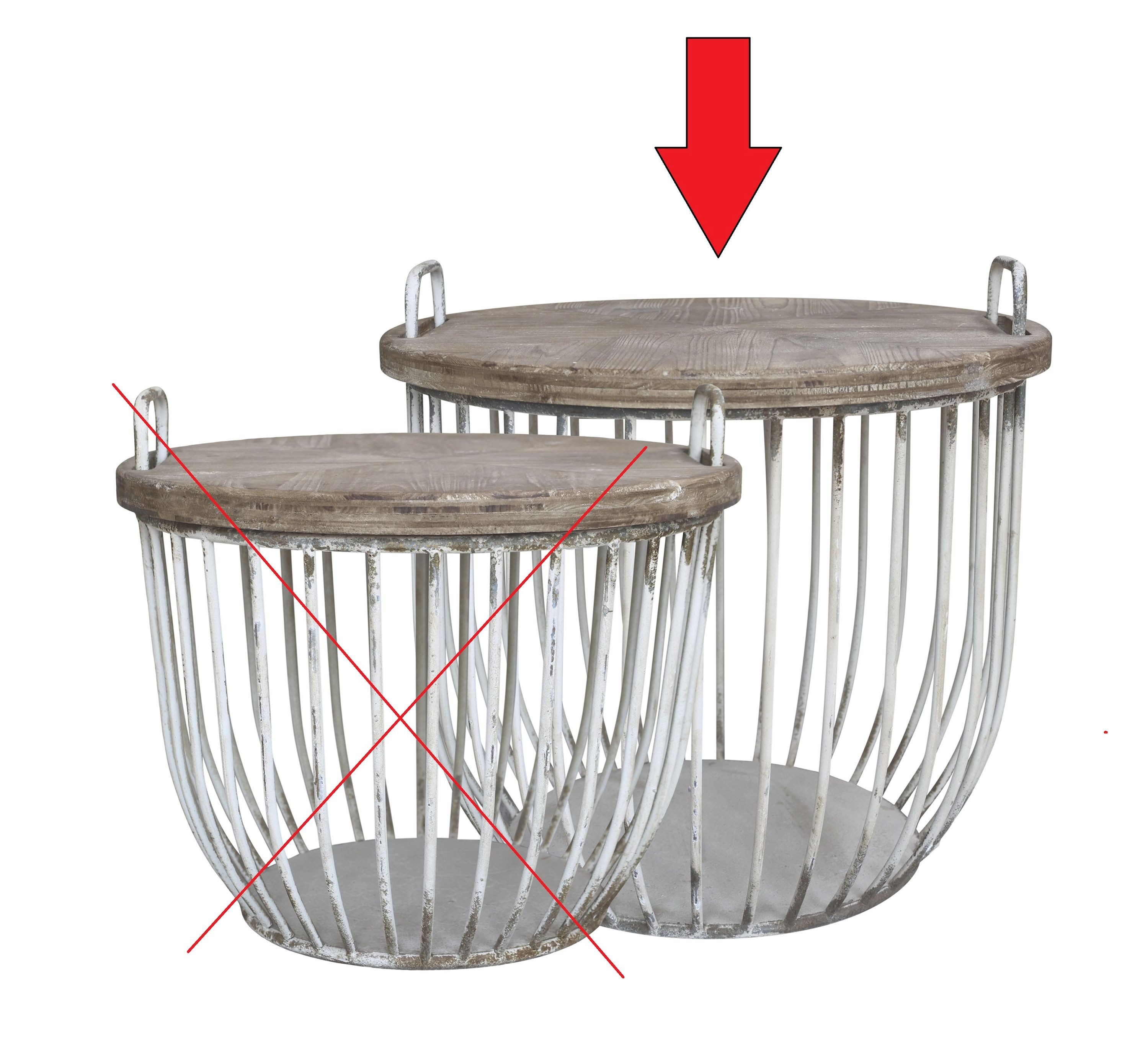 Chic Antique Beistelltisch 1x Beistelltisch Sofatisch günstig online kaufen