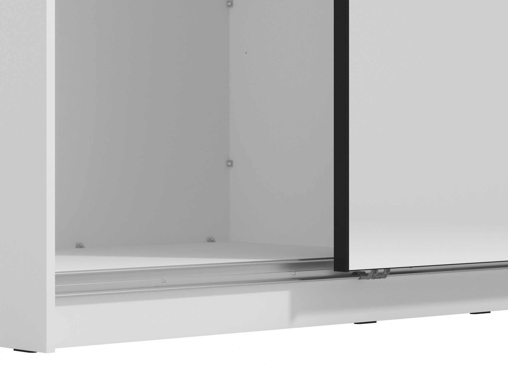 INOSIGN Schwebetürenschrank Sierra mit Spiegel, Opaque | weiß Opaque INKLUSIVE Inneneinteilung weiß