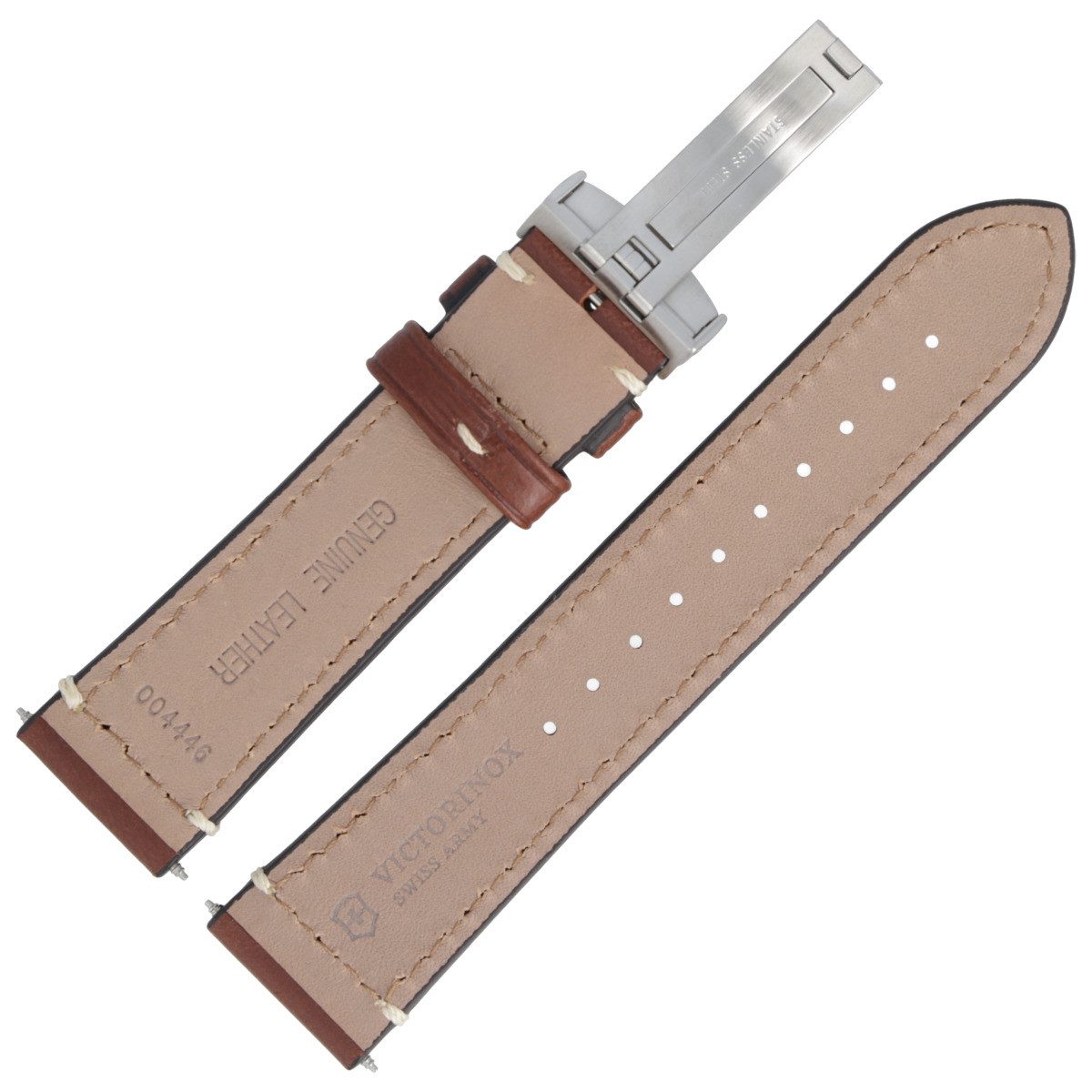 Victorinox Uhrenarmband 22mm Leder Braun 004446.1