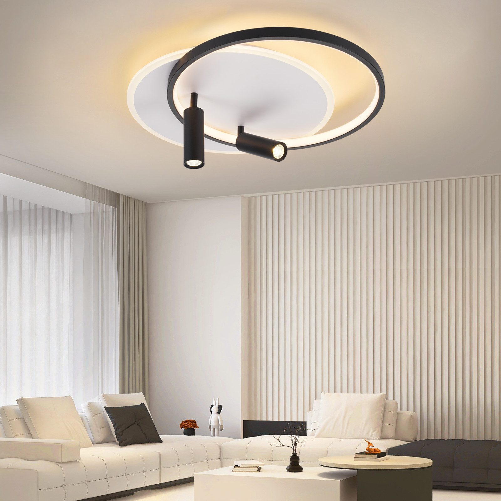 ZMH LED Deckenleuchte Wohnzimmer Dimmbar Deckenlampe günstig online kaufen
