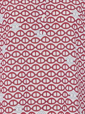 MIALUSSO Blusenshirt Druckbluse mit rotem Kettenmuster