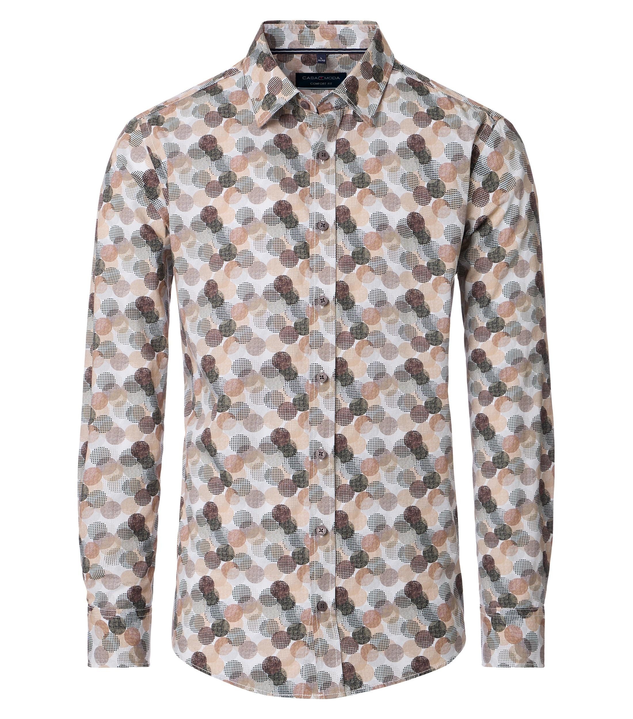 CASAMODA Langarmhemd Kent Comfort Fit 200 braun