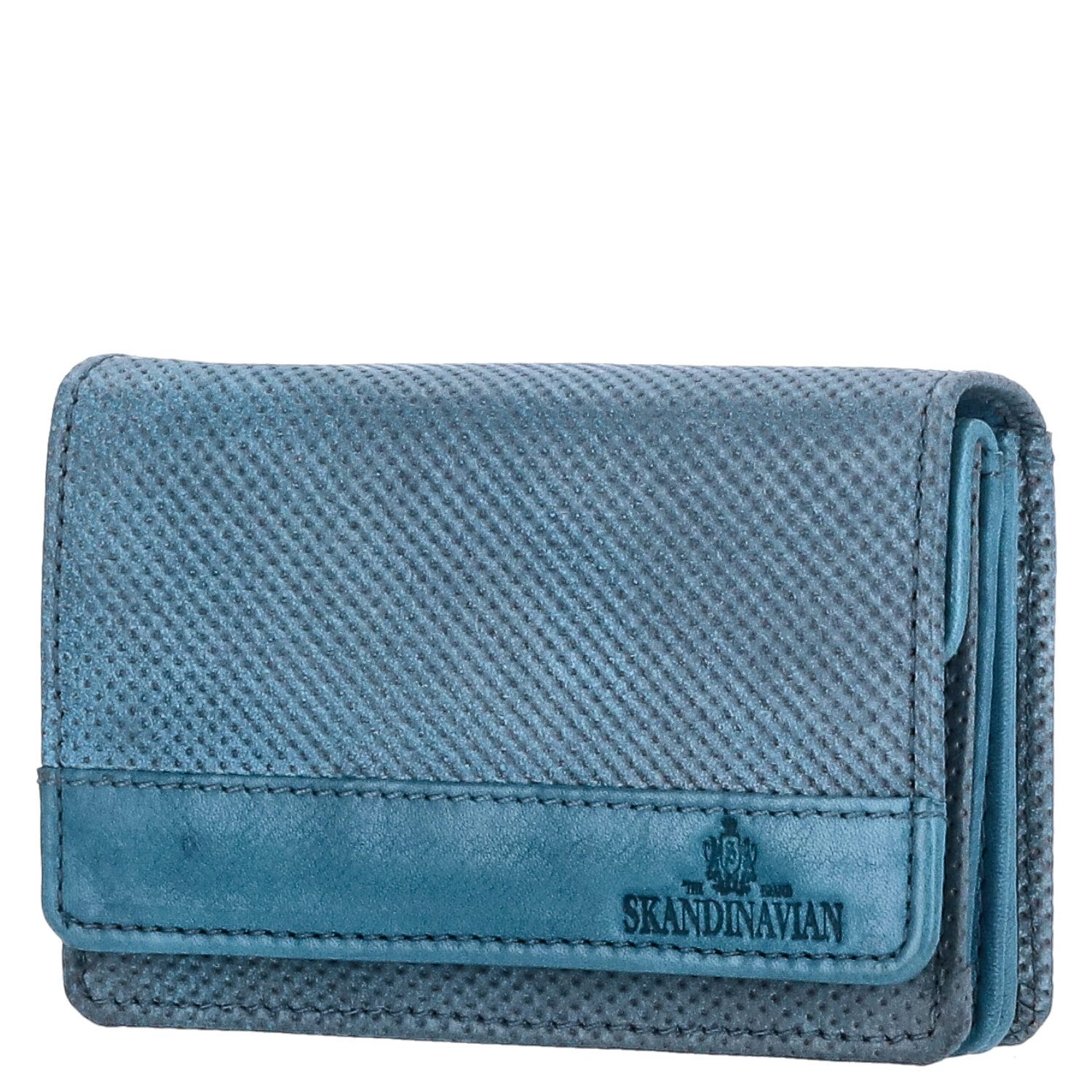 The Skandinavian Brand Geldbörse The Skandinavian Brand Damen Leder Geldbörse Quer - Blue