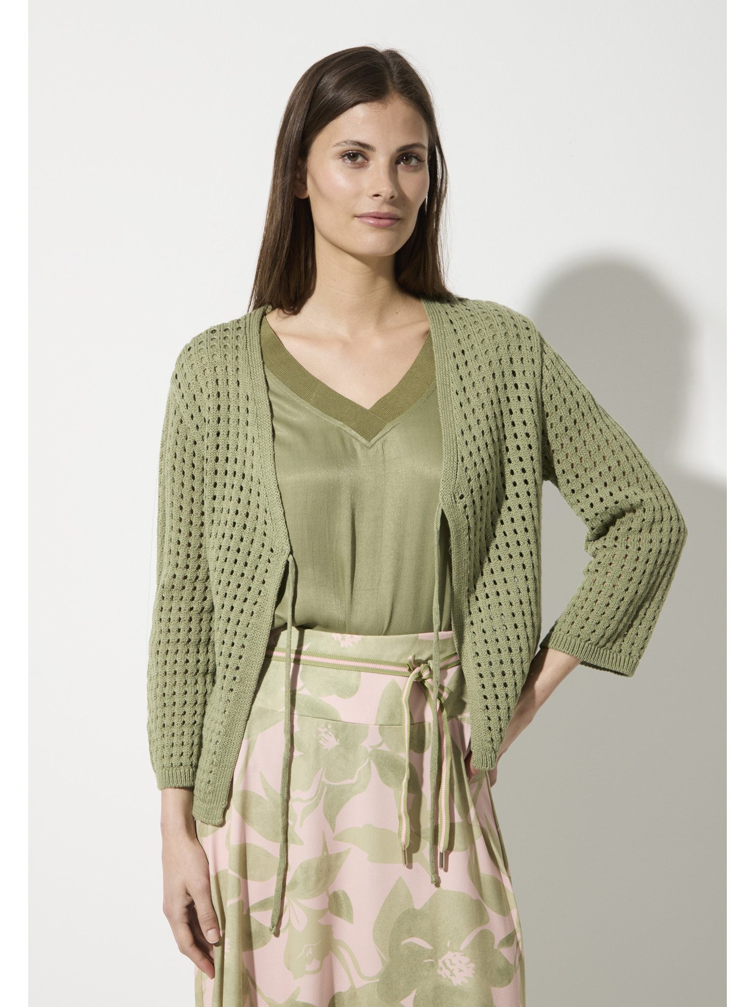 Cardigan Ajourstrickjacke